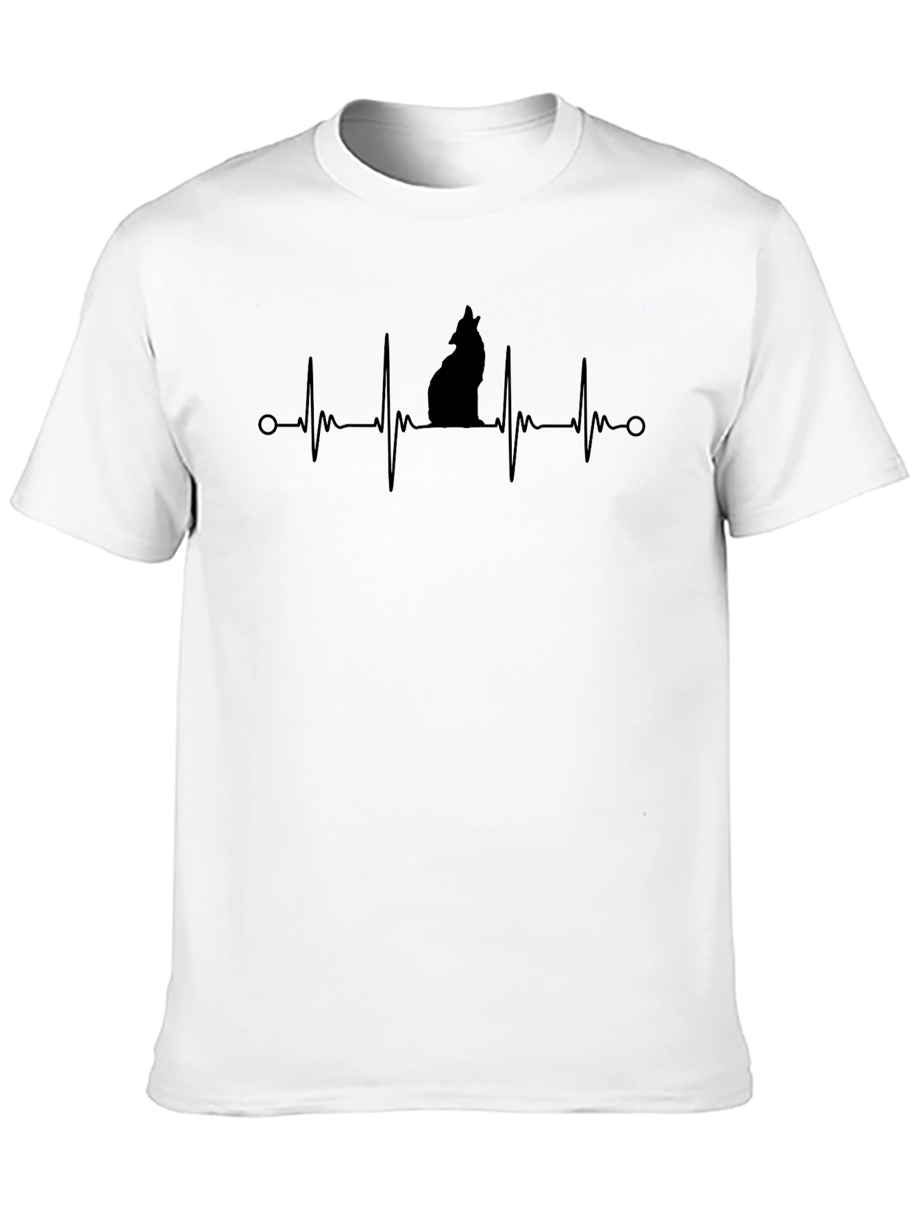 Wolf Heartbeat T-Shirt - Mens Graphic Tee