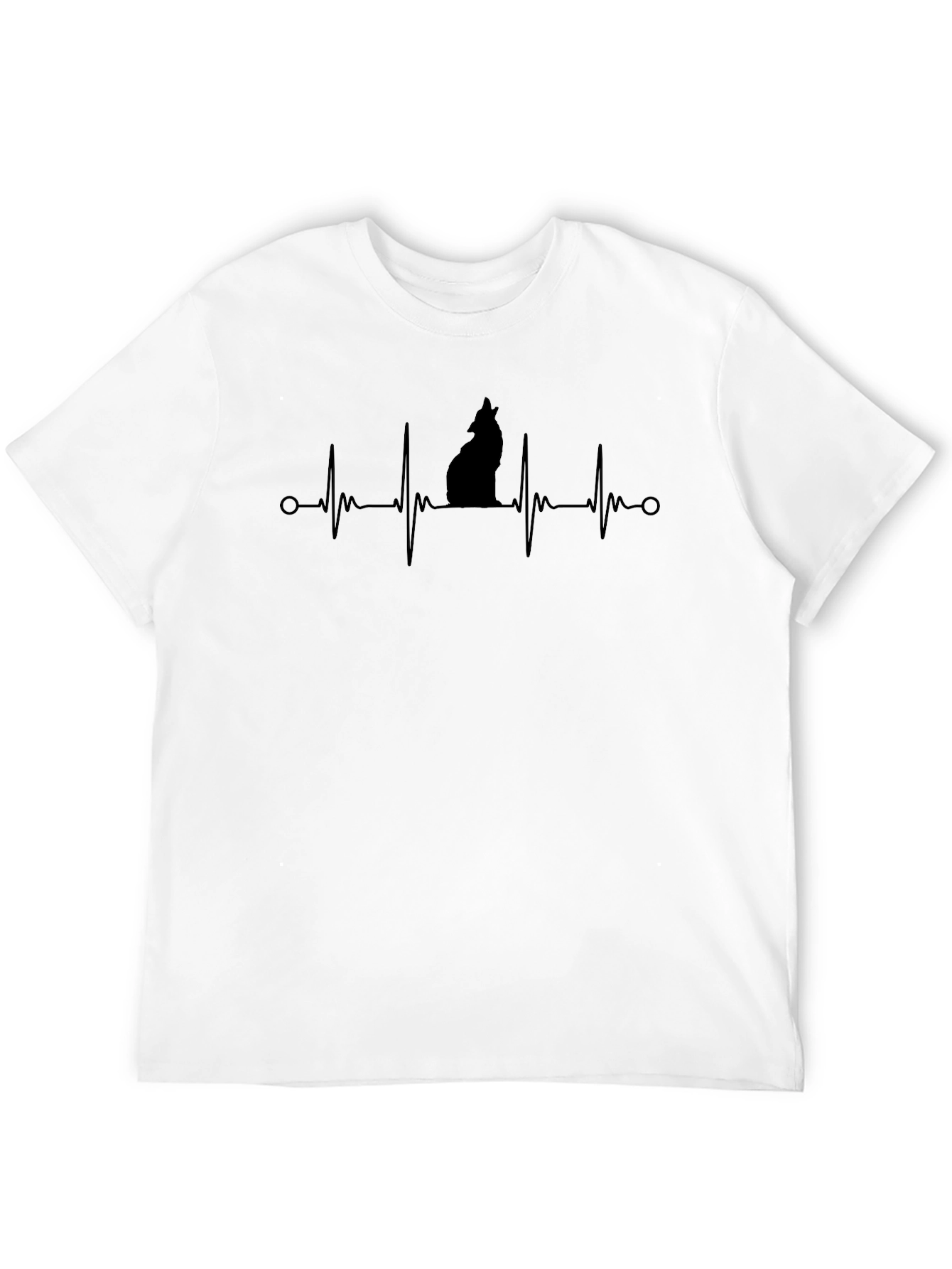 Wolf Heartbeat T-Shirt - Mens Graphic Tee