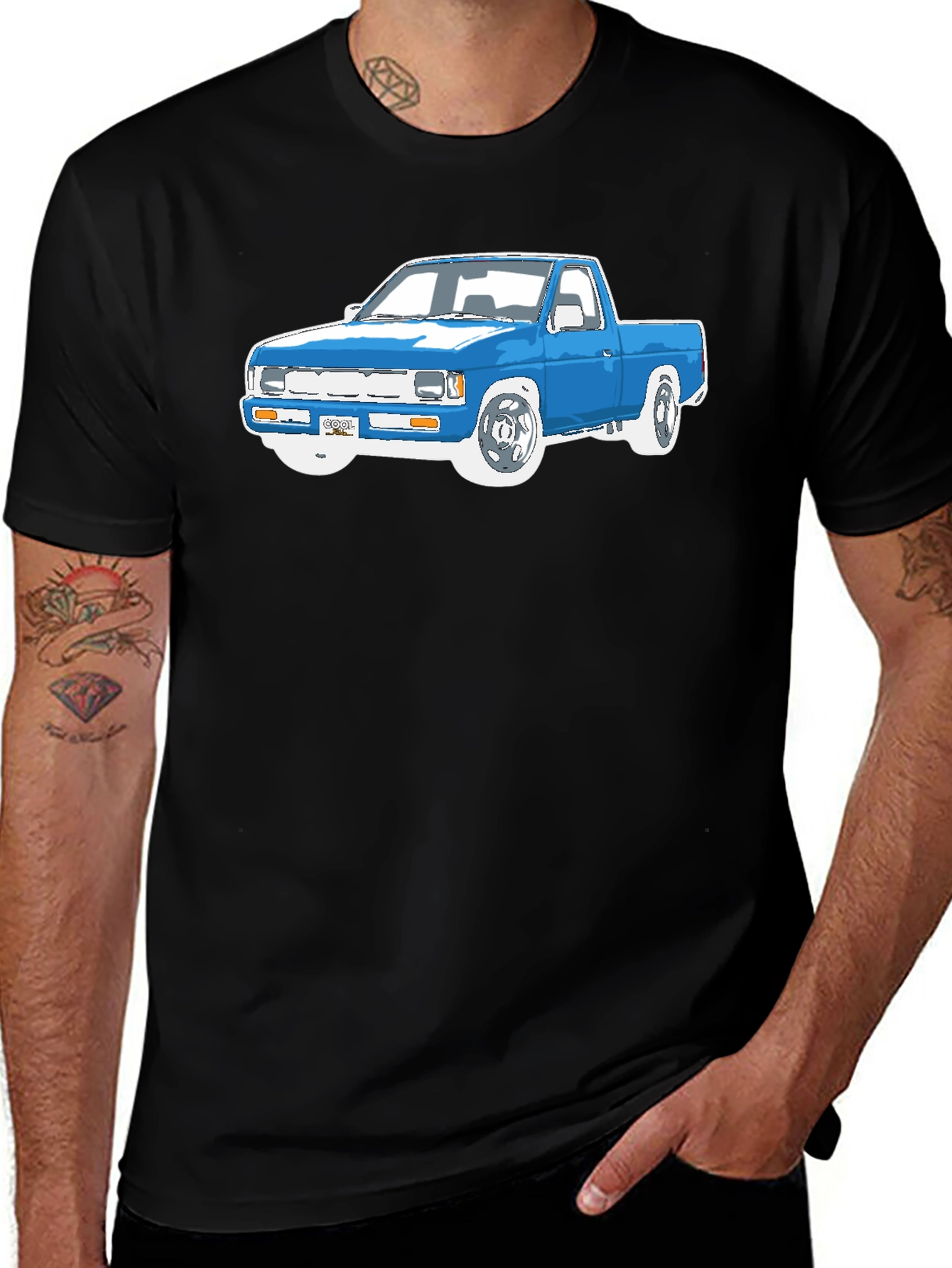 Truck Graphic Tee - Classic Design Black Shirt
