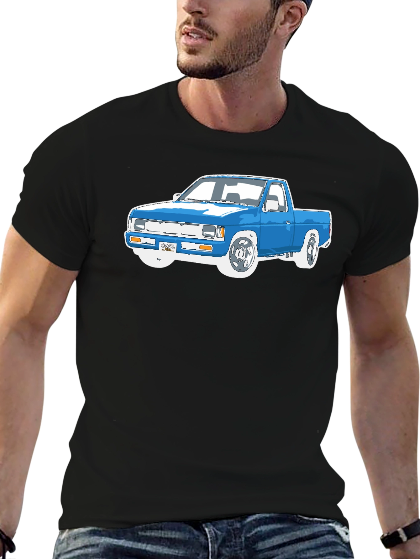 Truck Graphic Tee - Classic Design Black Shirt