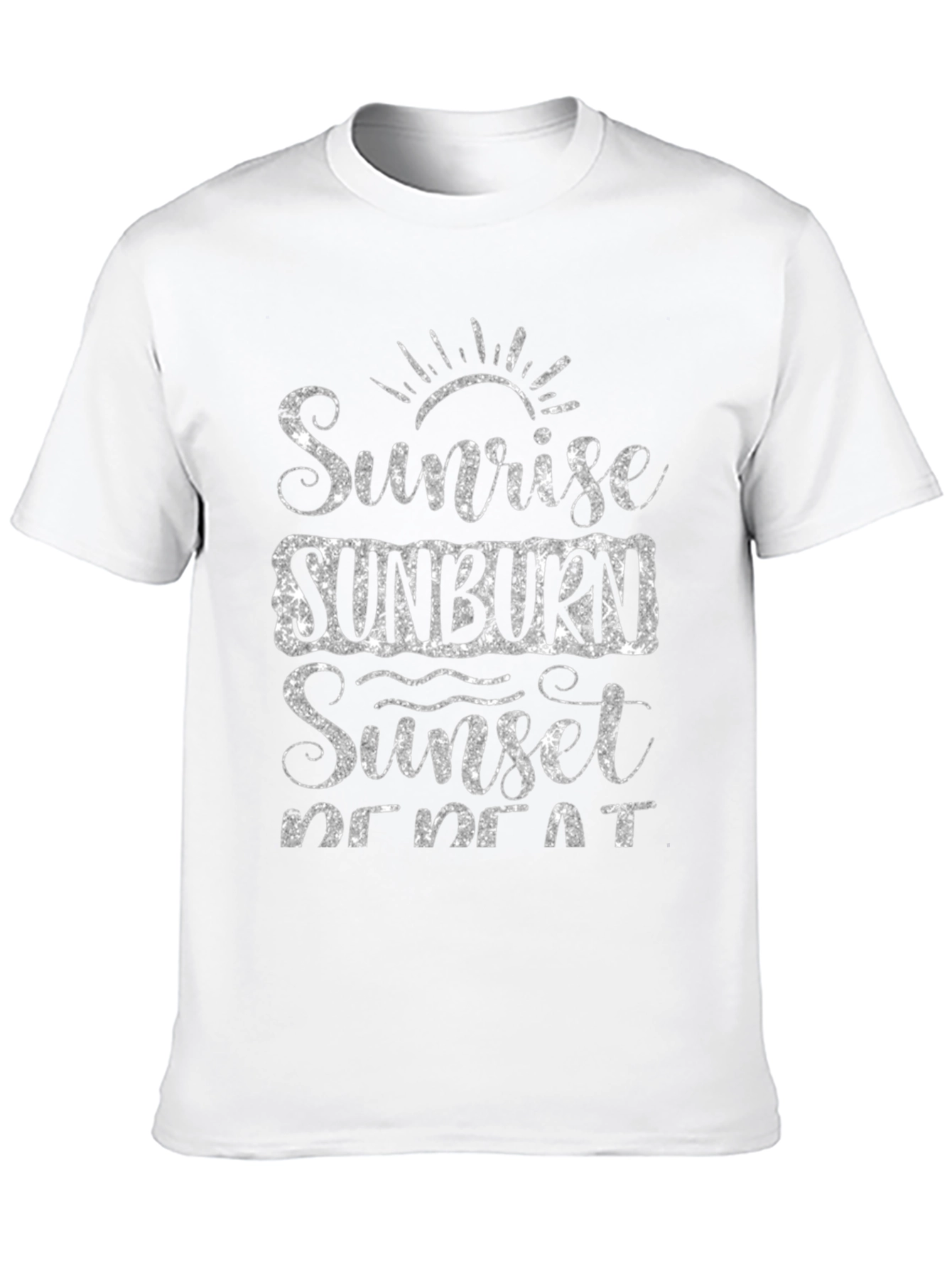 Sunrise Sunburn Sunset Repeat Black Graphic Tee
