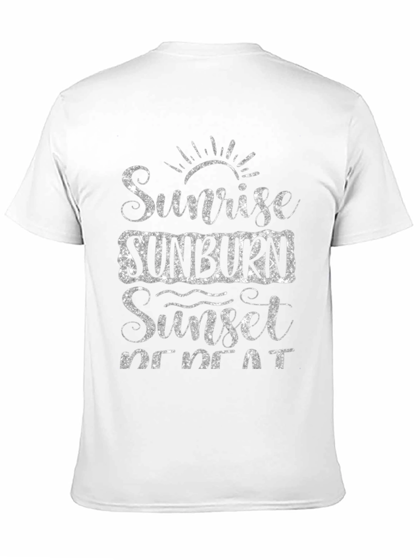 Sunrise Sunburn Sunset Repeat Black Graphic Tee