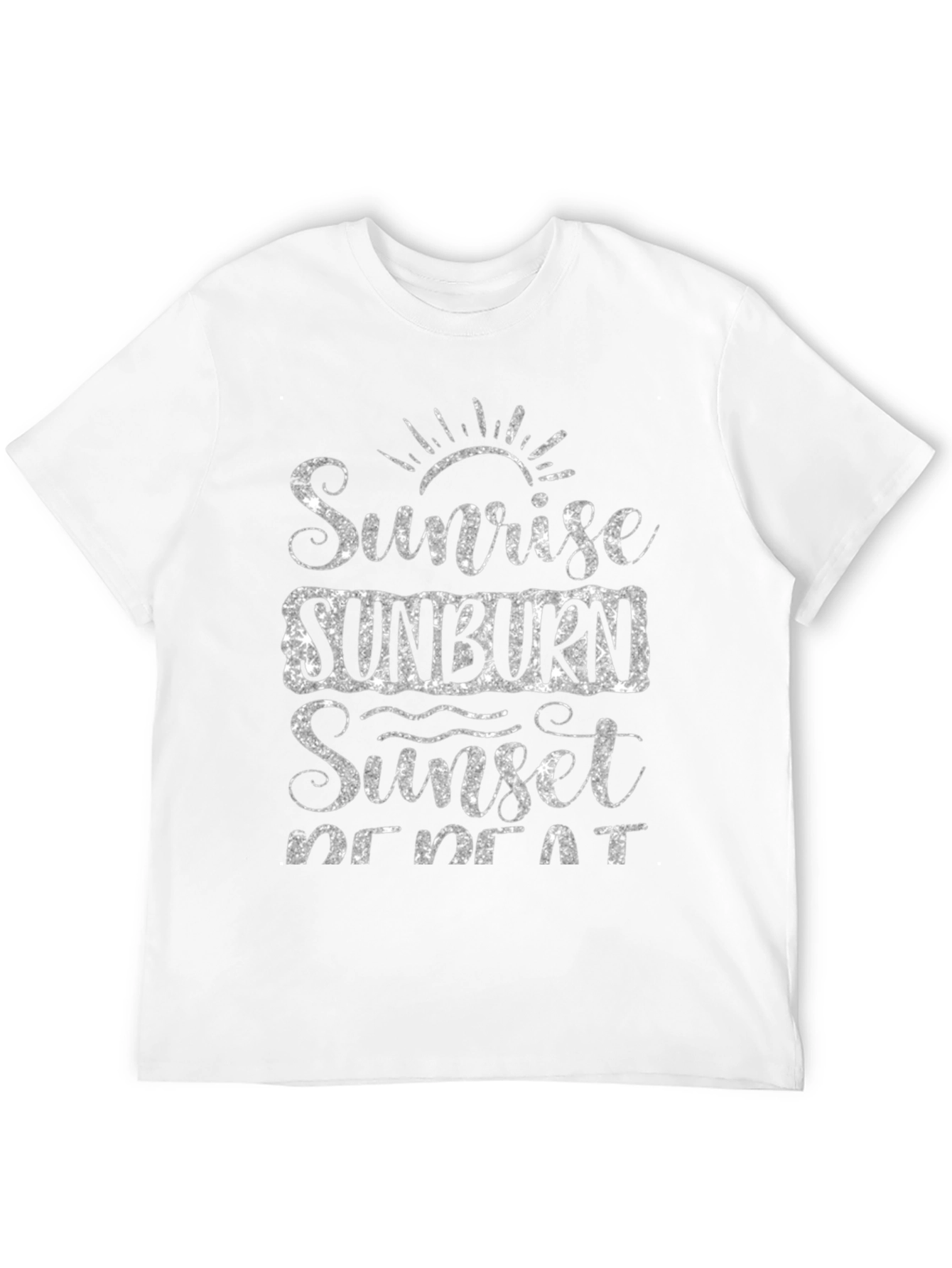 Sunrise Sunburn Sunset Repeat Black Graphic Tee
