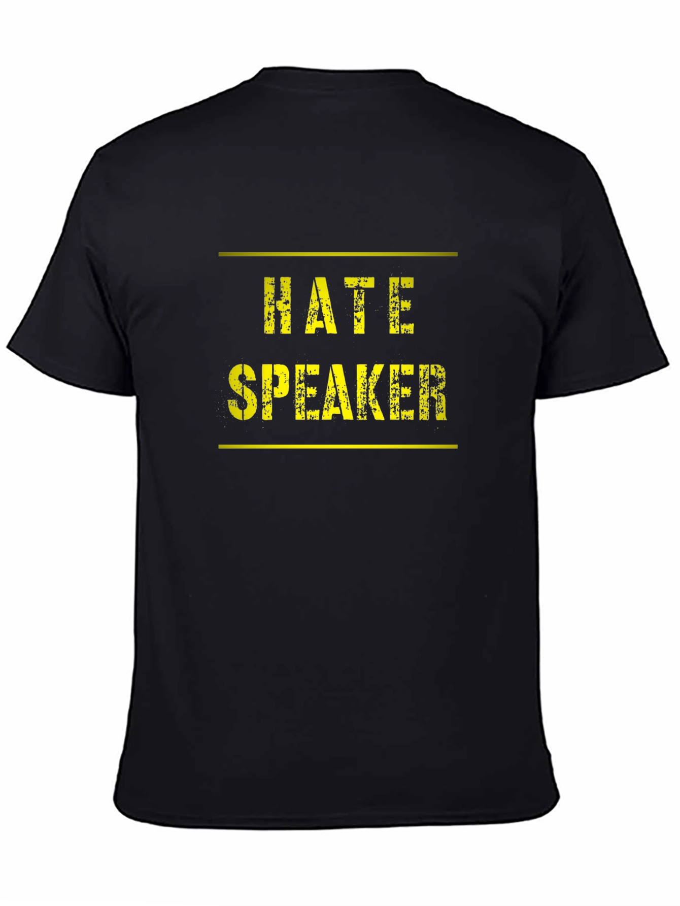 Hate Speaker Graphic T-Shirt Black Tee