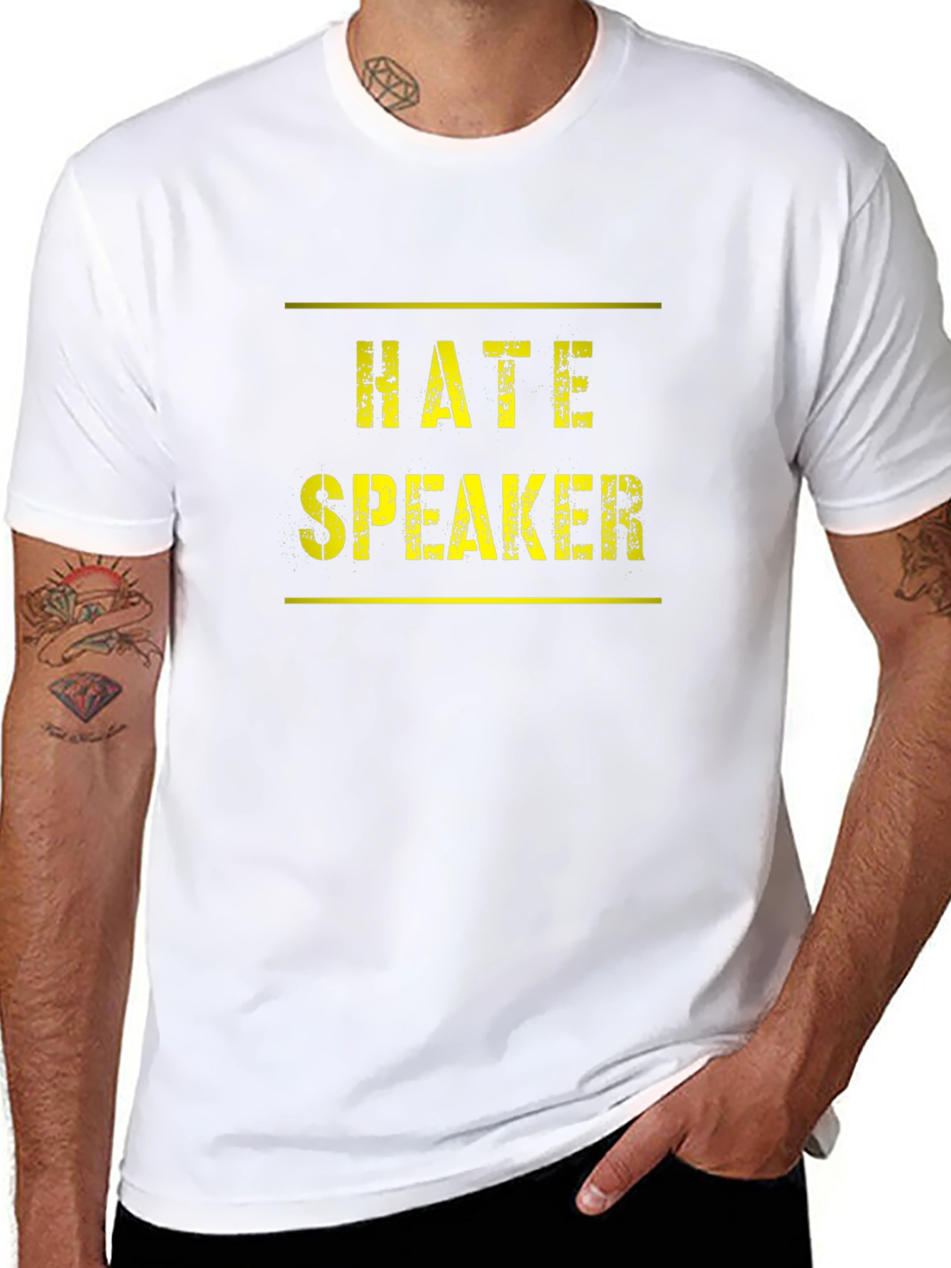 Hate Speaker Graphic T-Shirt Black Tee
