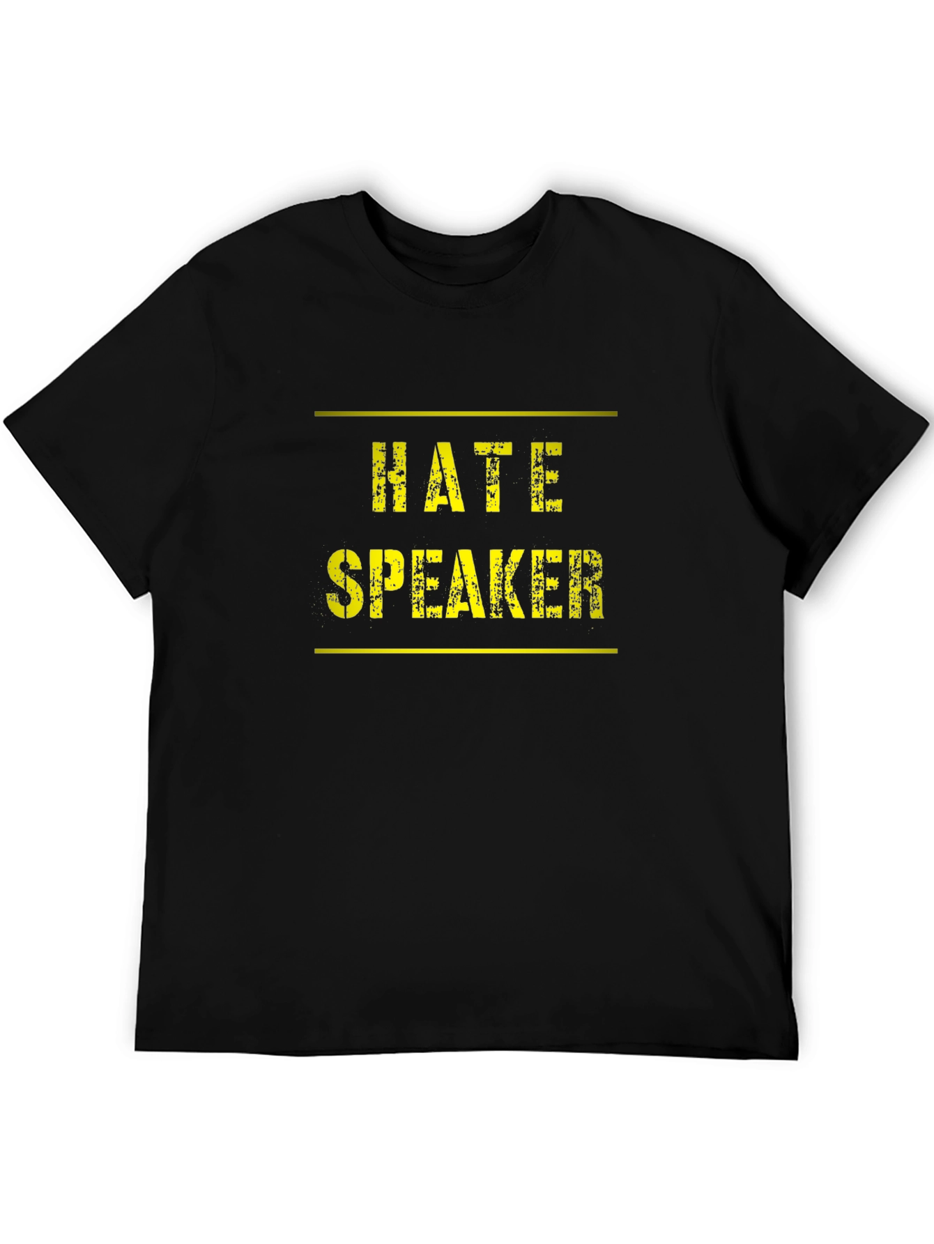Hate Speaker Graphic T-Shirt Black Tee