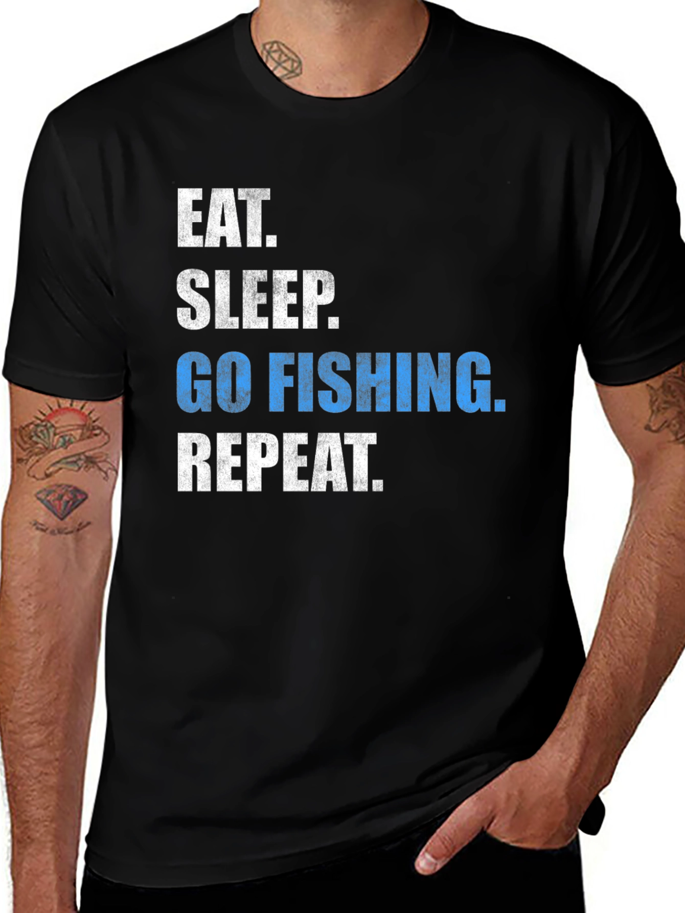 Eat Sleep Go Fishing Repeat T-Shirt