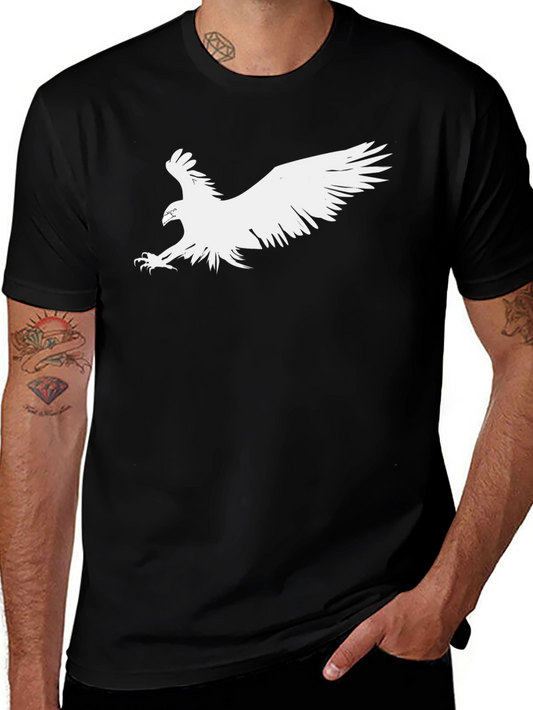 Eagle Graphic Tee - Bold Black Cotton T-Shirt