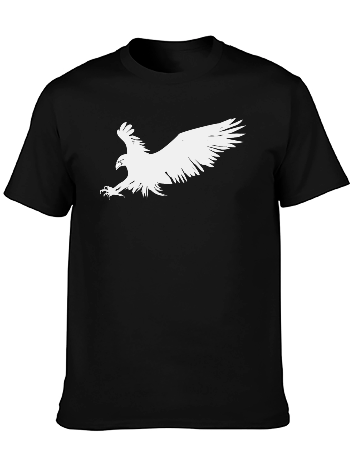 Eagle Graphic Tee - Bold Black Cotton T-Shirt