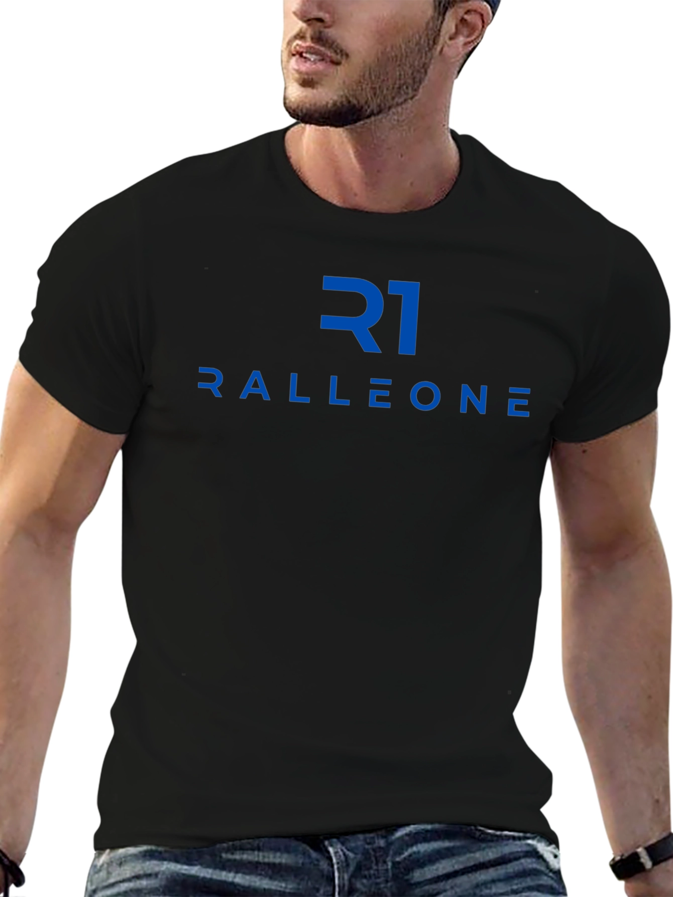 Ralleone Black T-Shirt - Stylish Graphic Tee