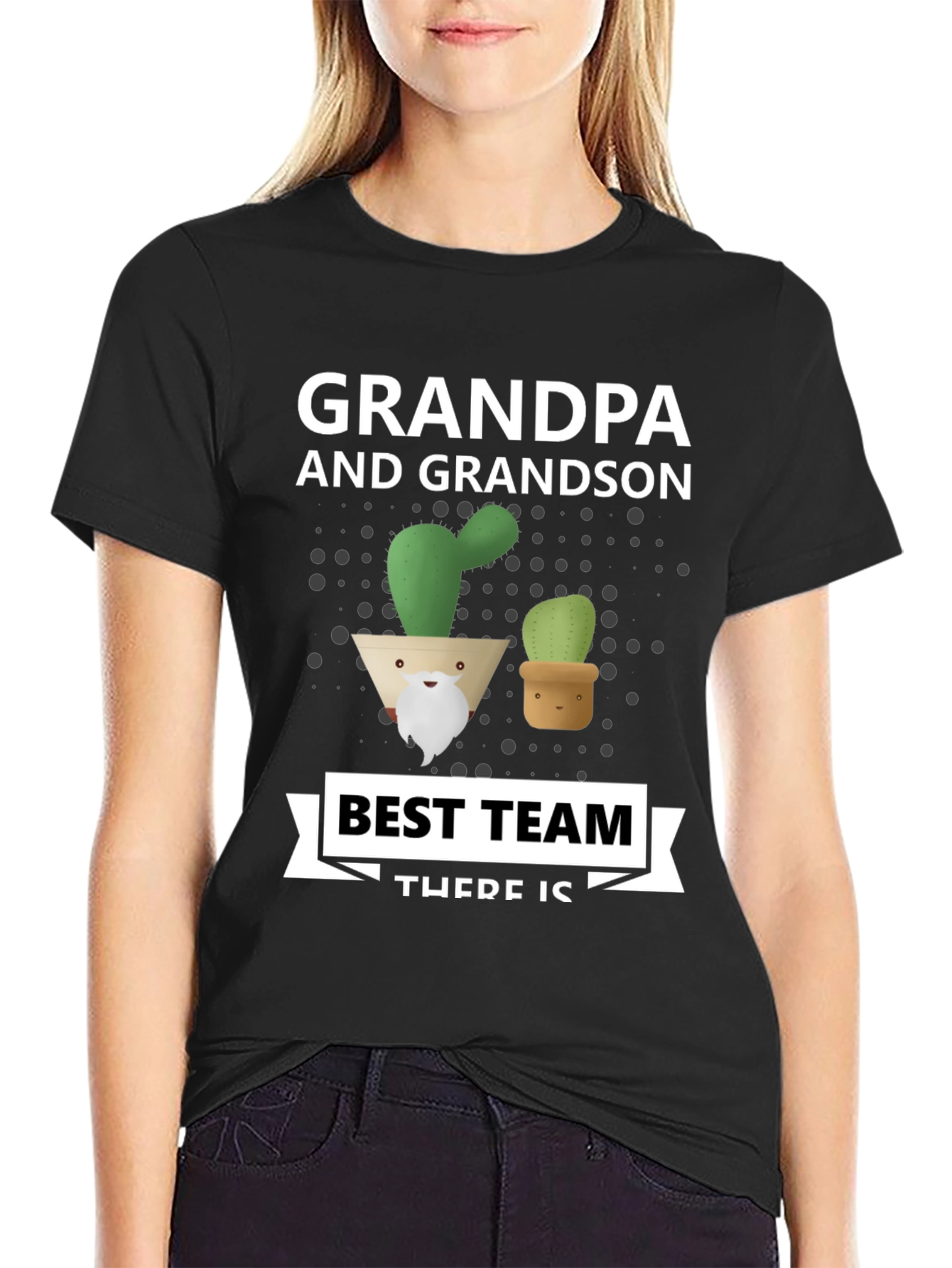 Grandpa & Grandson Cactus Best Team T-Shirt