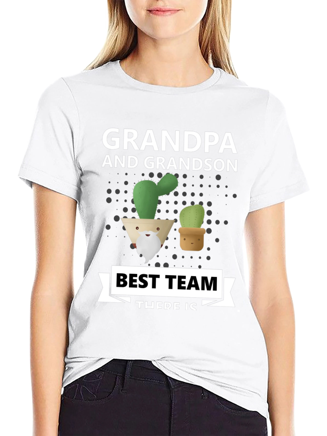 Grandpa & Grandson Cactus Best Team T-Shirt