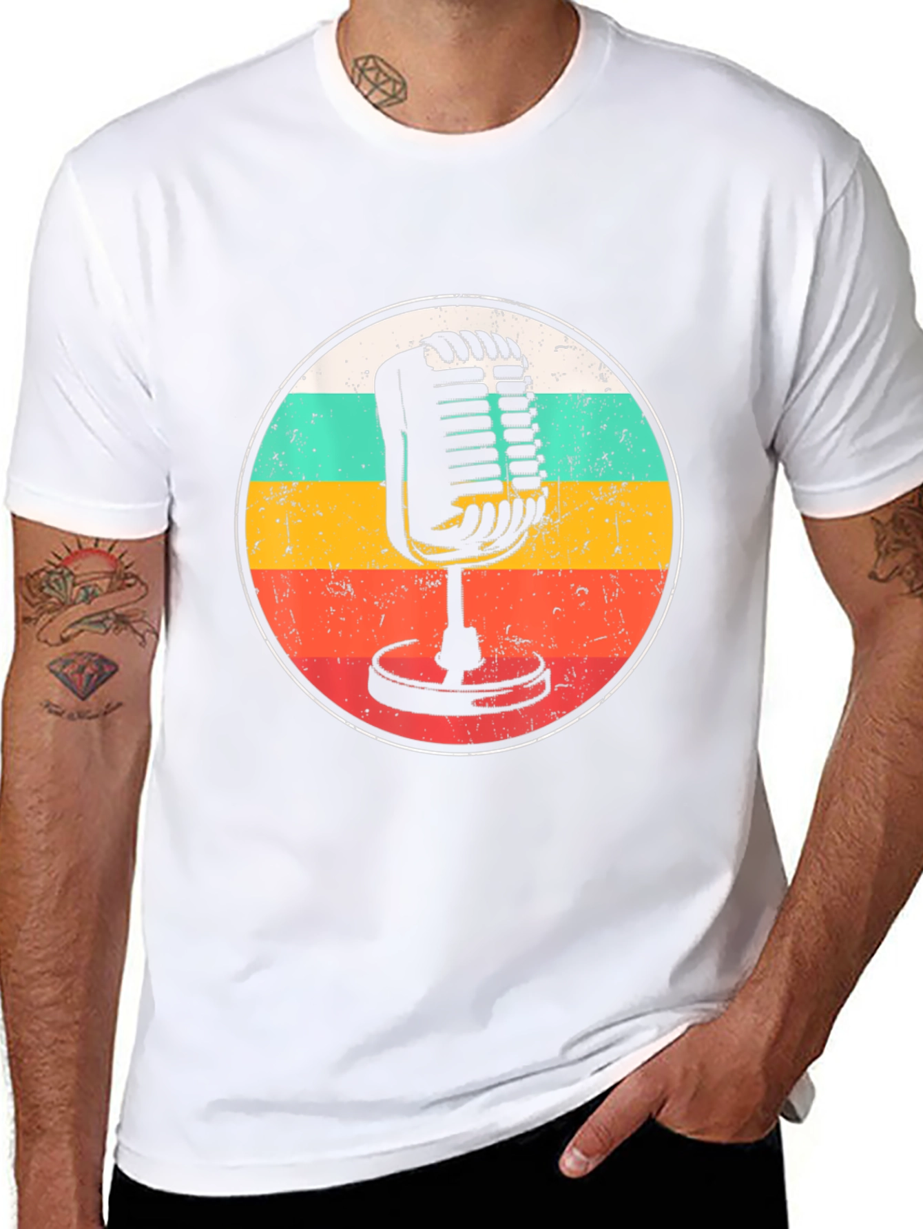 Retro Microphone Graphic Tee