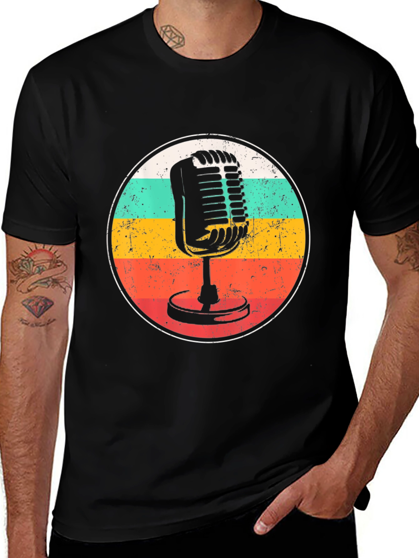 Retro Microphone Graphic Tee
