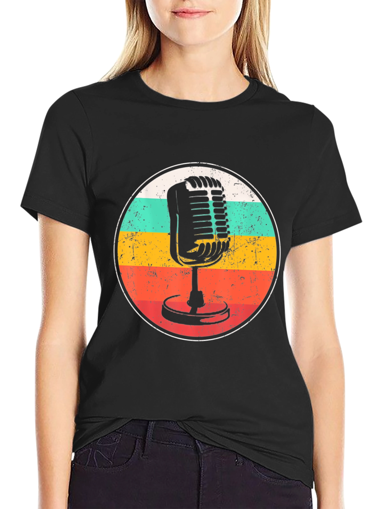 Retro Microphone Graphic Tee