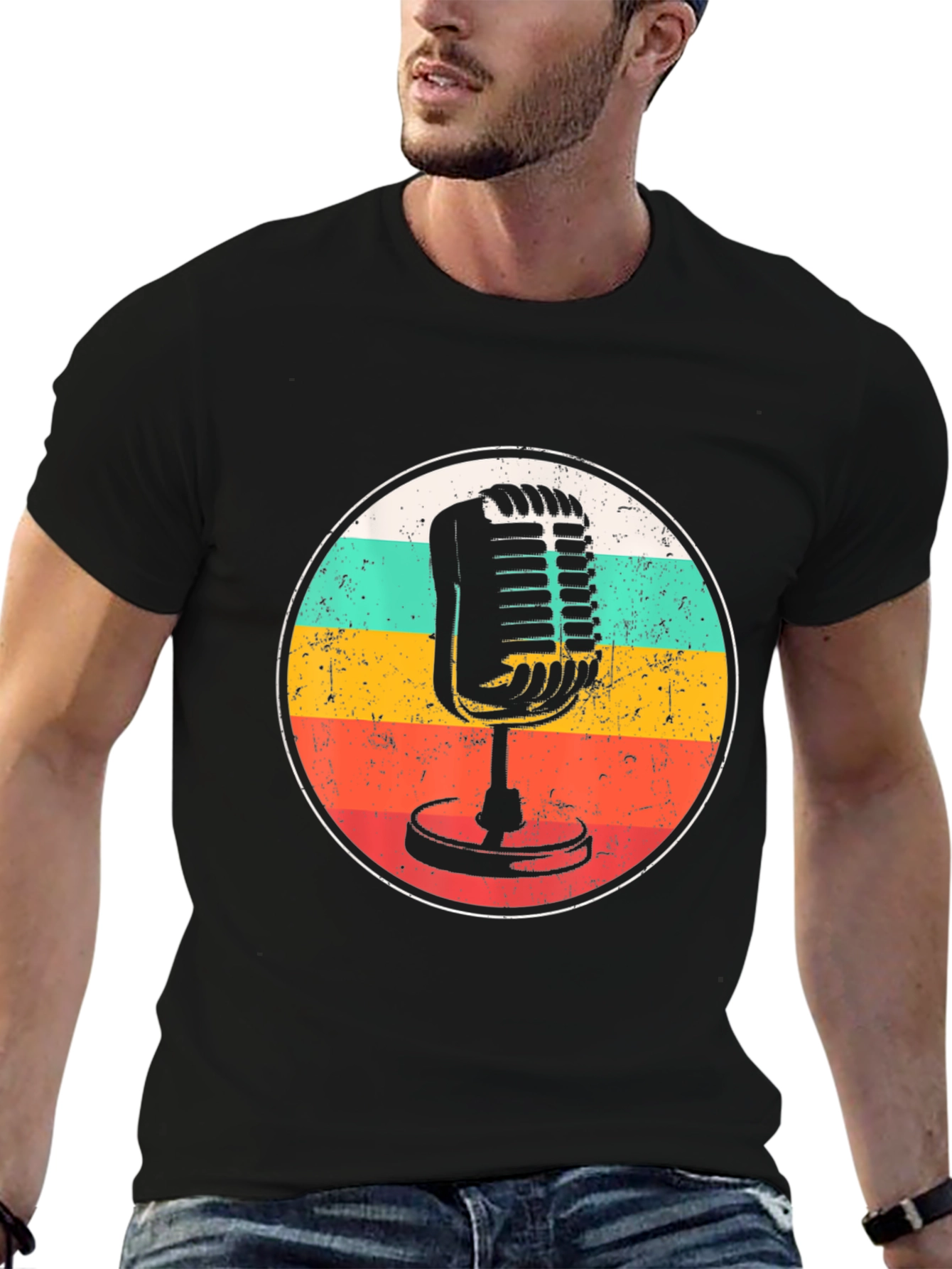 Retro Microphone Graphic Tee