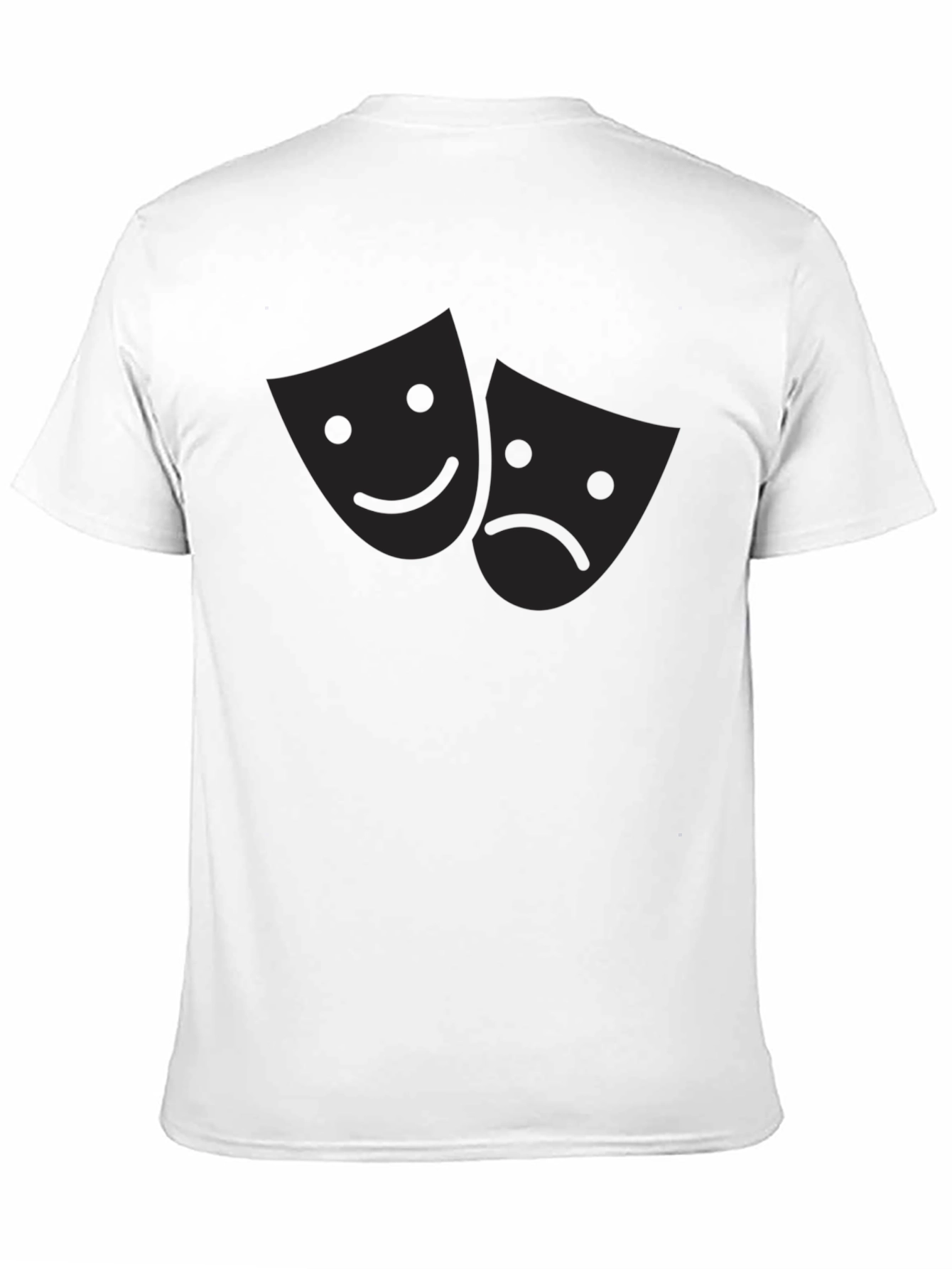 Comedy Tragedy Masks Graphic Tee - Black T-Shirt