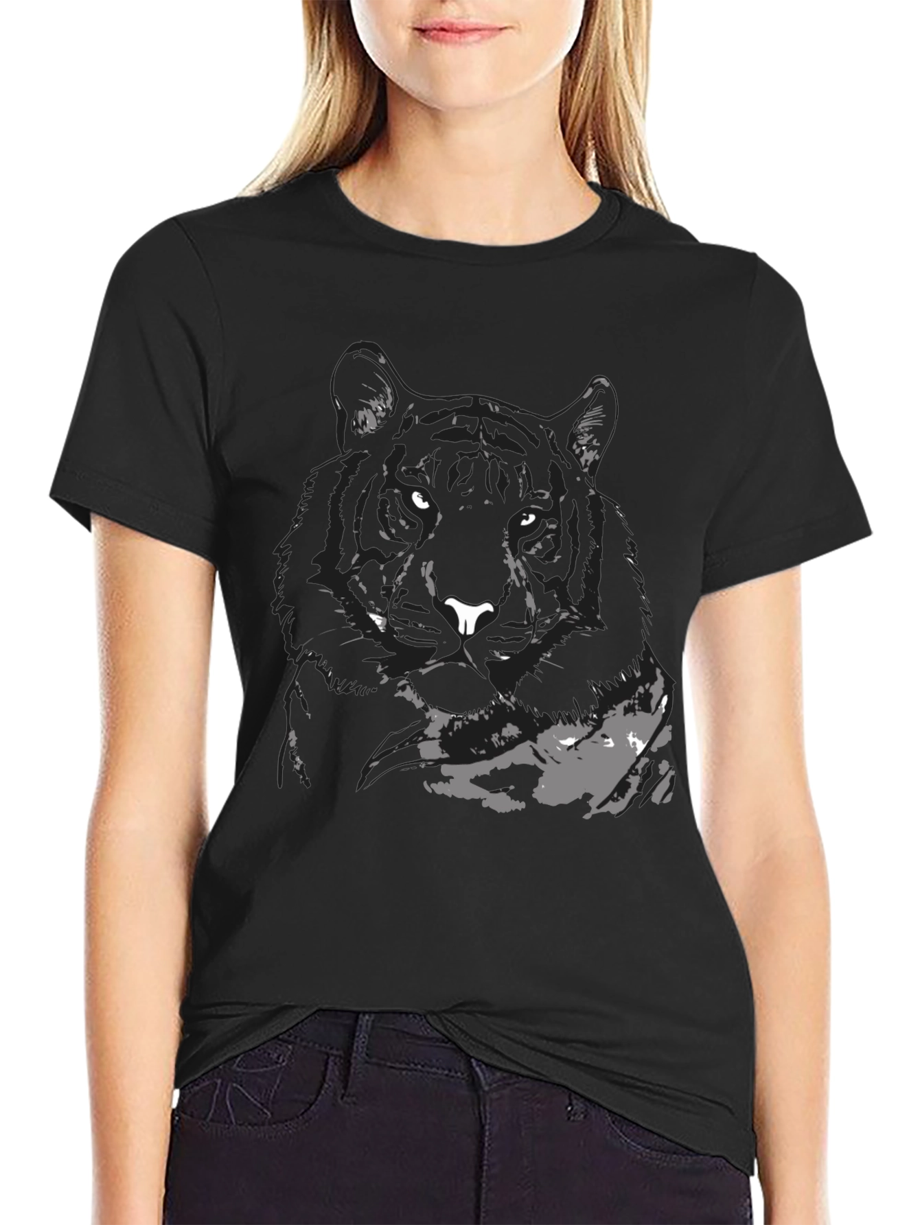 Black Tiger Graphic Tee - Mens Fashion