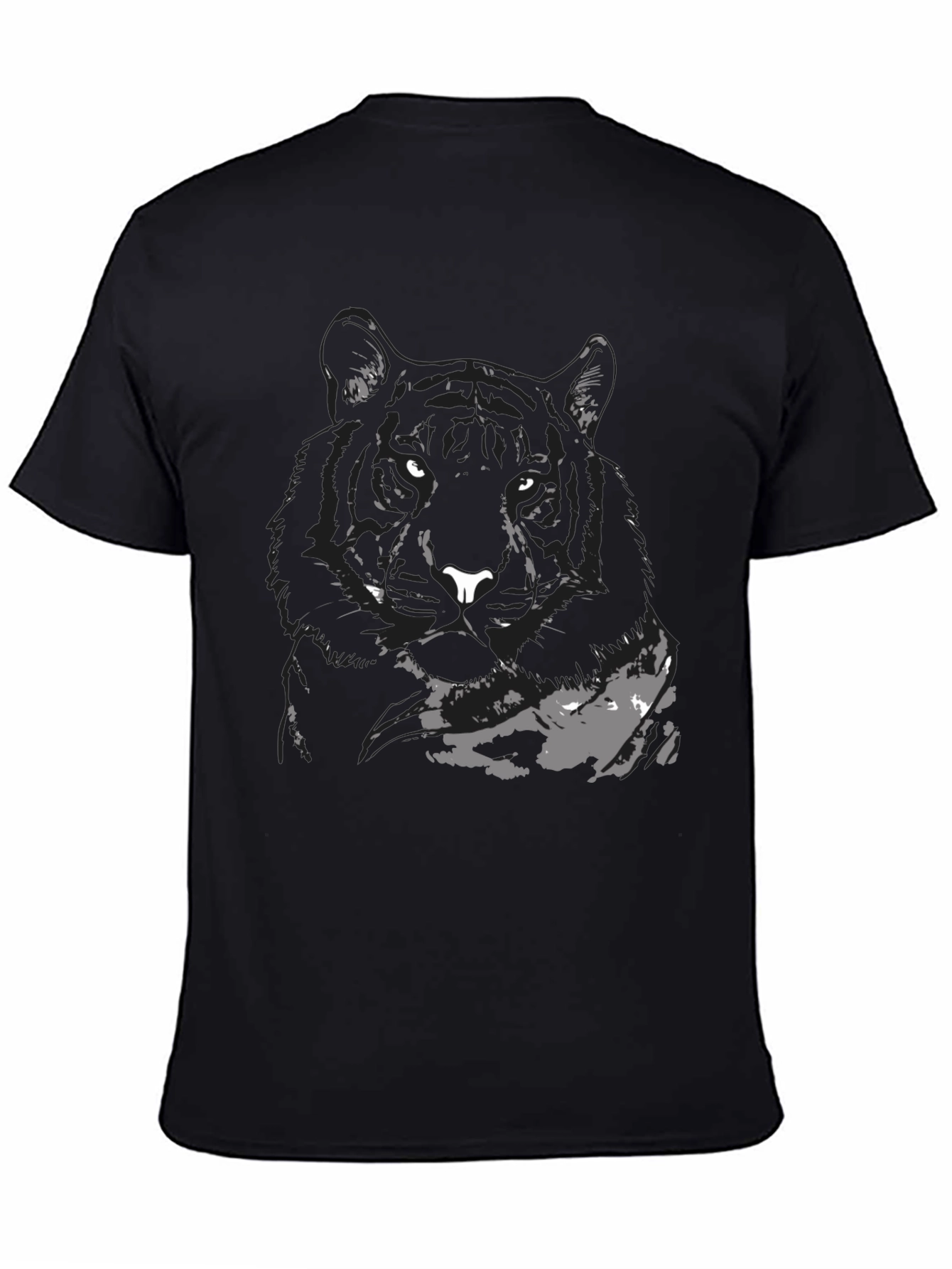Black Tiger Graphic Tee - Mens Fashion