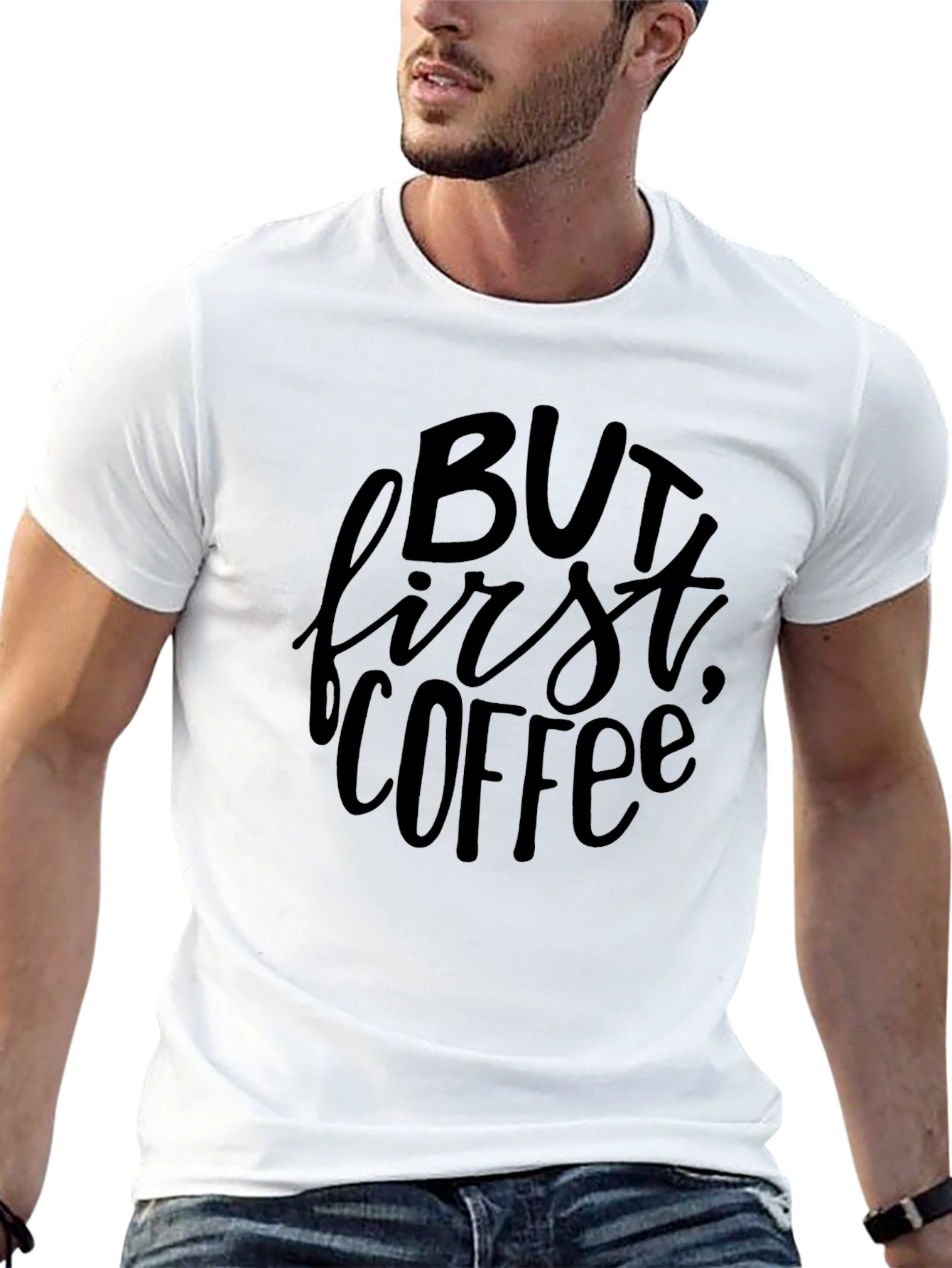 But First Coffee Graphic Tee - Black Unisex T-Shirt