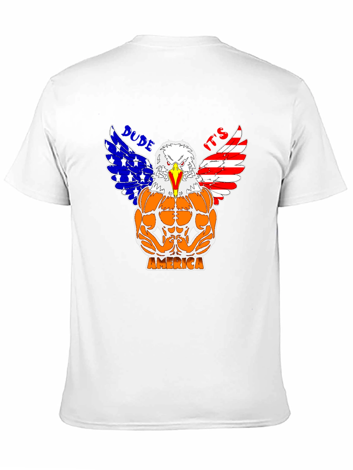 Patriotic Eagle Bodybuilder Graphic T-Shirt