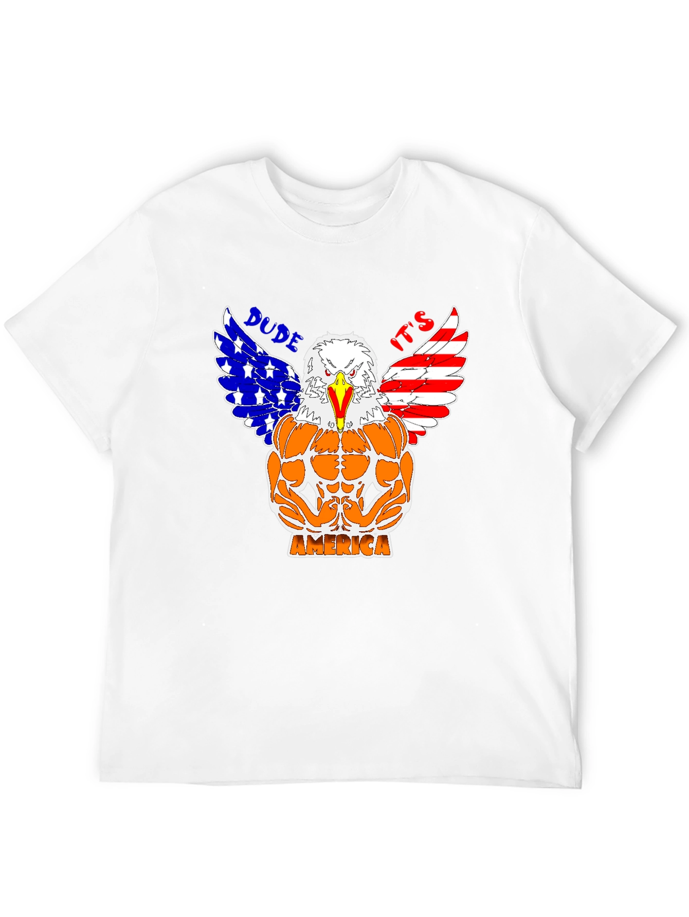 Patriotic Eagle Bodybuilder Graphic T-Shirt