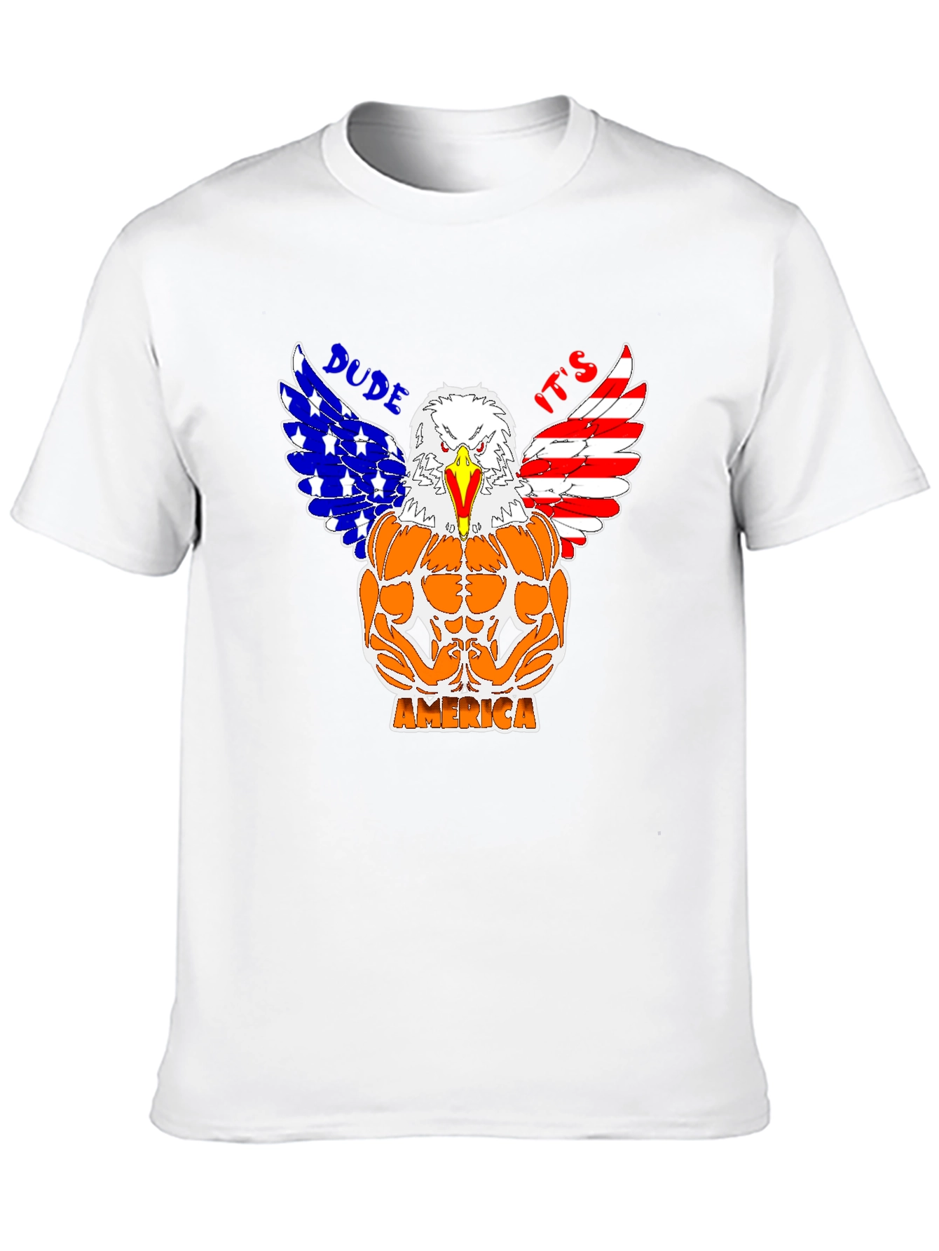 Patriotic Eagle Bodybuilder Graphic T-Shirt