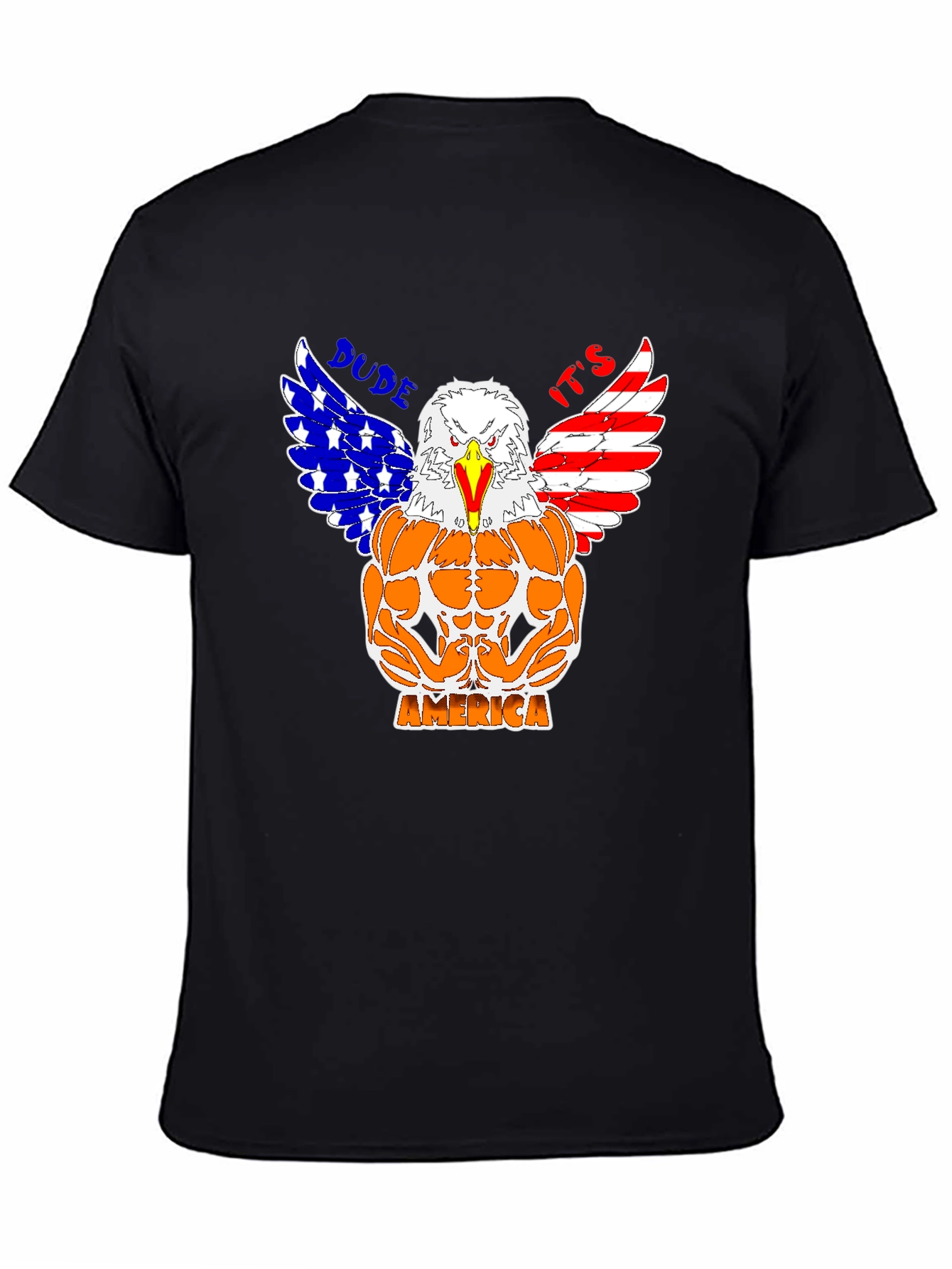 Patriotic Eagle Bodybuilder Graphic T-Shirt