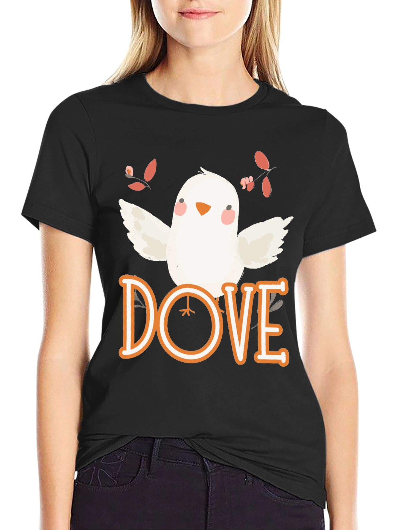 Dove Graphic Tee - Soft Cotton Bird T-Shirt