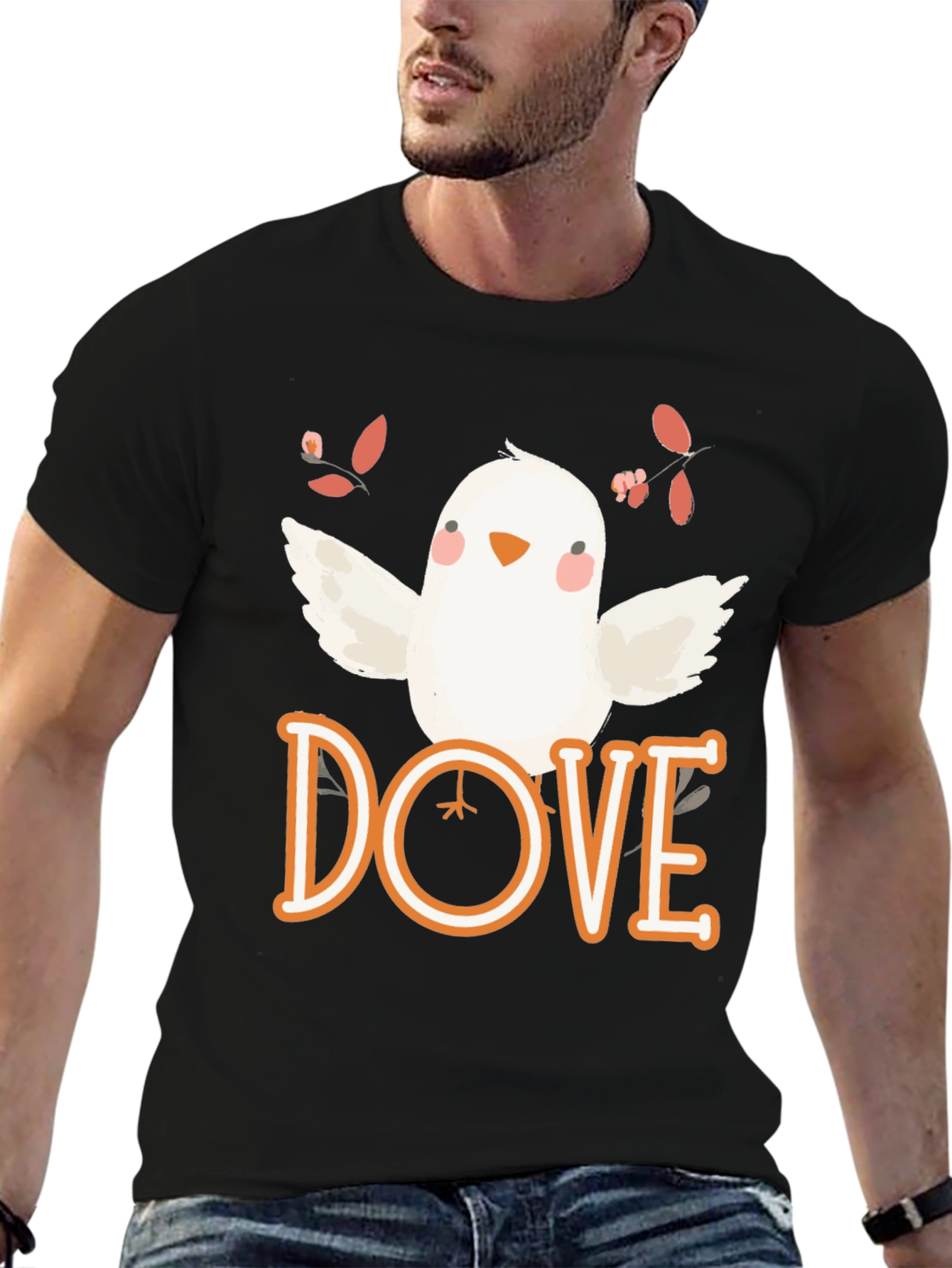 Dove Graphic Tee - Soft Cotton Bird T-Shirt
