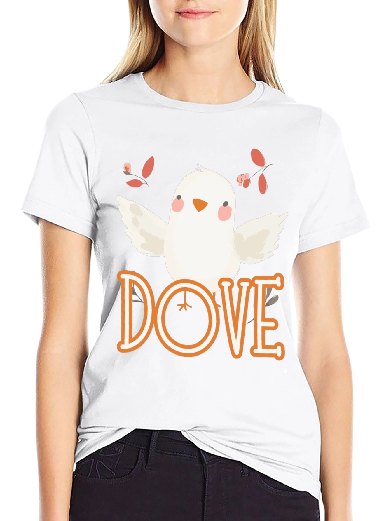 Dove Graphic Tee - Soft Cotton Bird T-Shirt