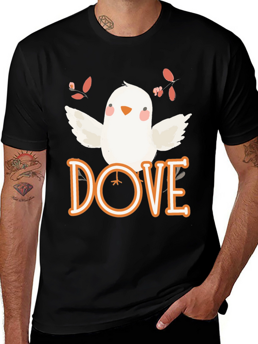 Dove Graphic Tee - Soft Cotton Bird T-Shirt