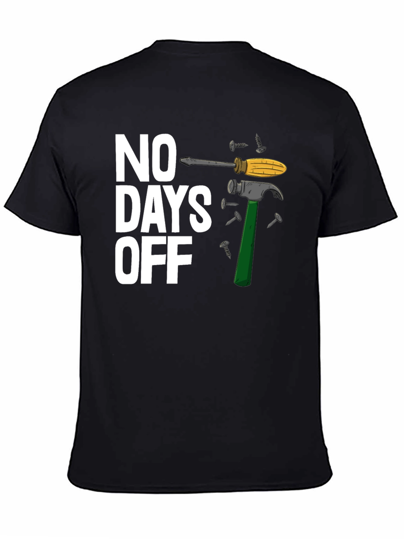 No Days Off Graphic T-Shirt - Black