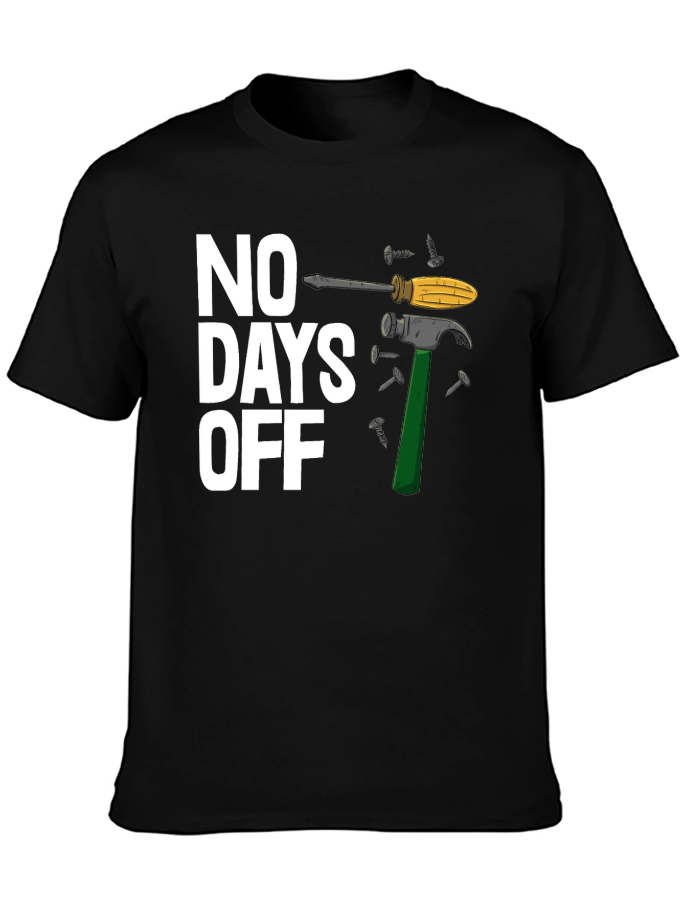 No Days Off Graphic T-Shirt - Black