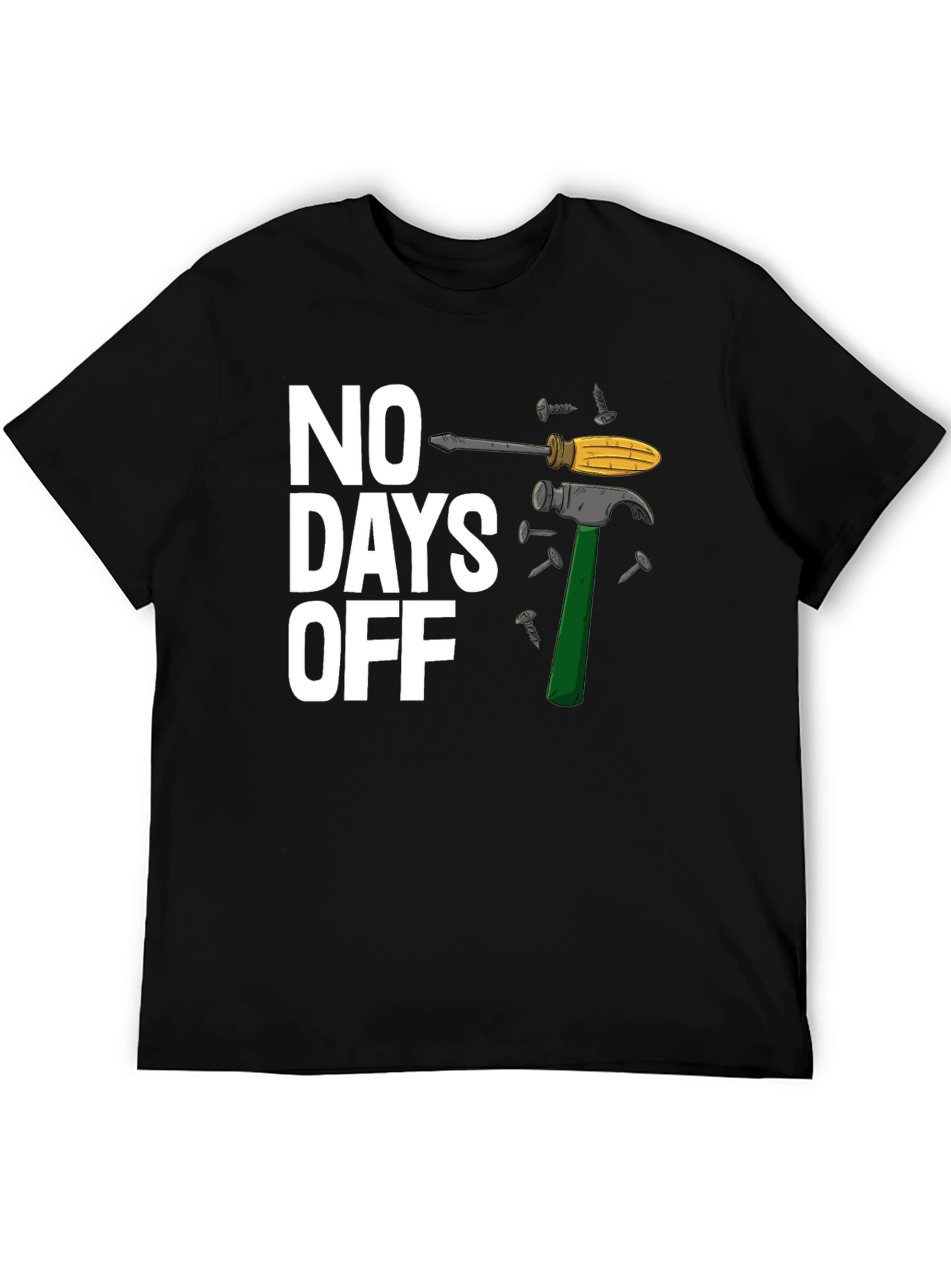No Days Off Graphic T-Shirt - Black