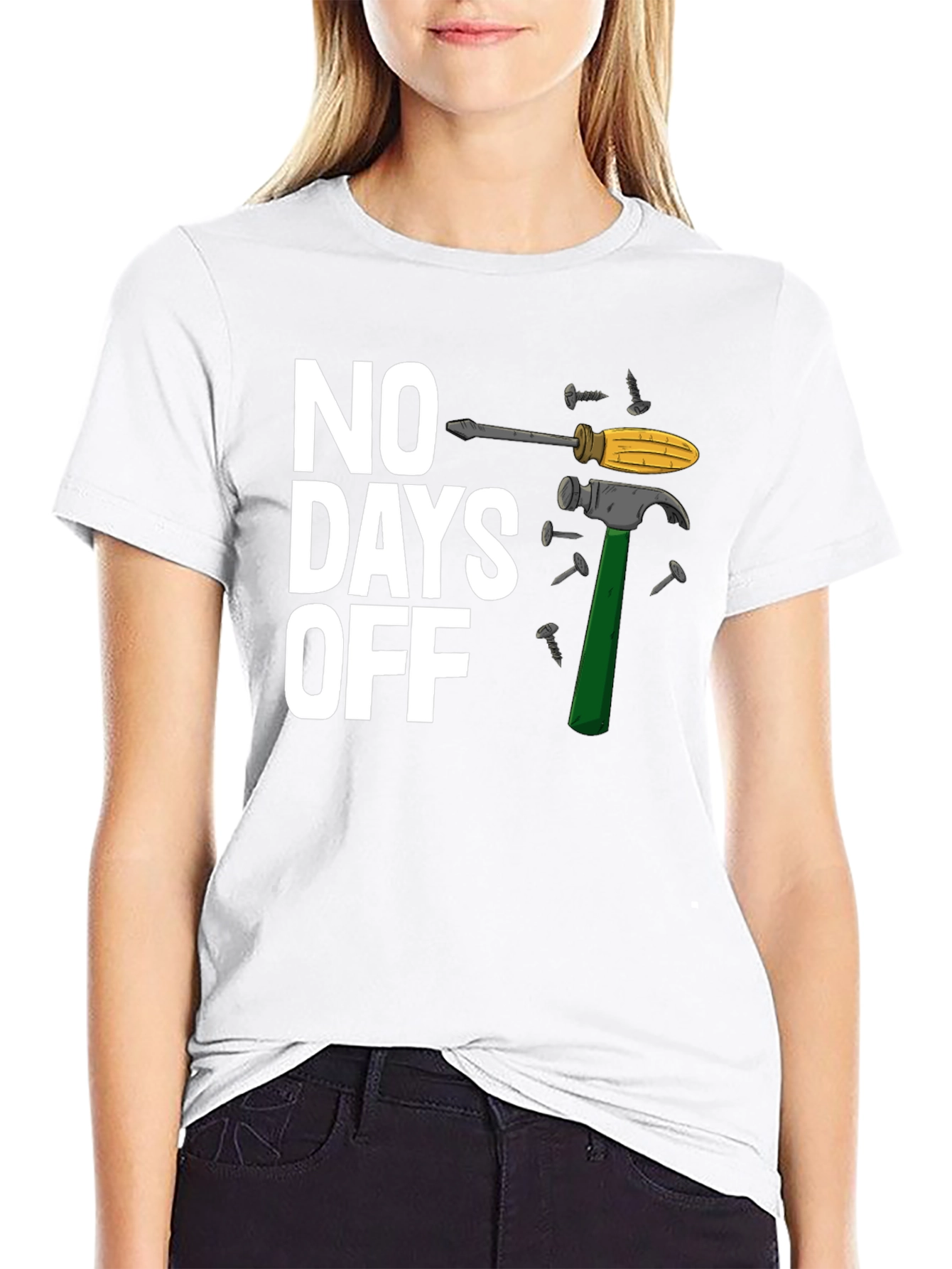No Days Off Graphic T-Shirt - Black