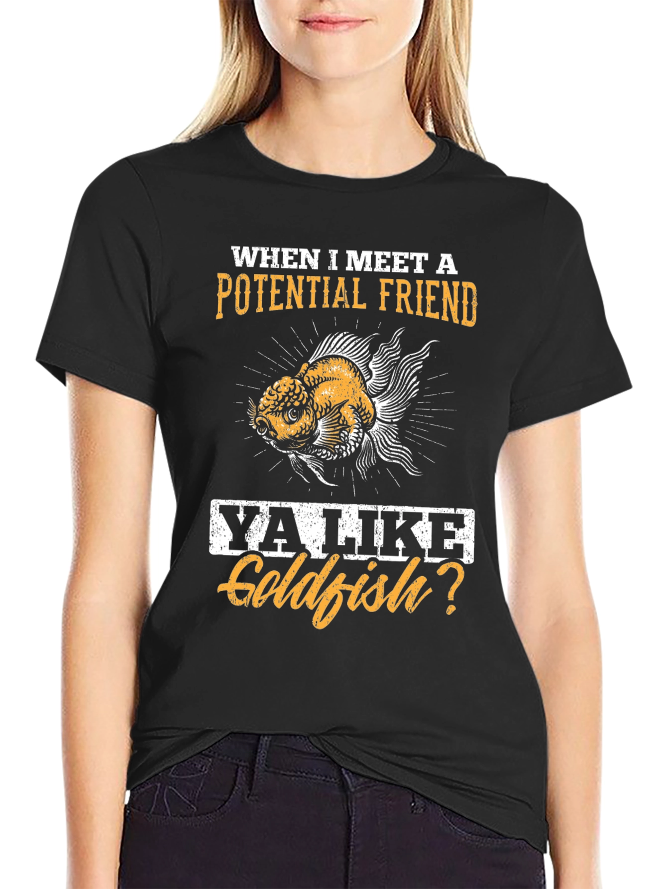 Goldfish Friend T-Shirt - Humorous Novelty Tee