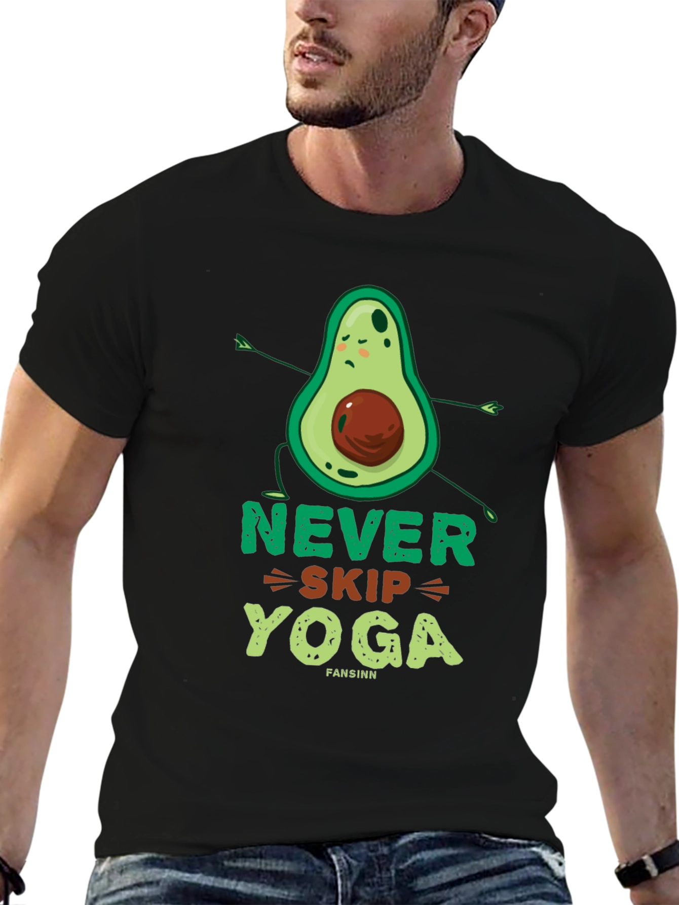 Never Skip Yoga Avocado Graphic Tee