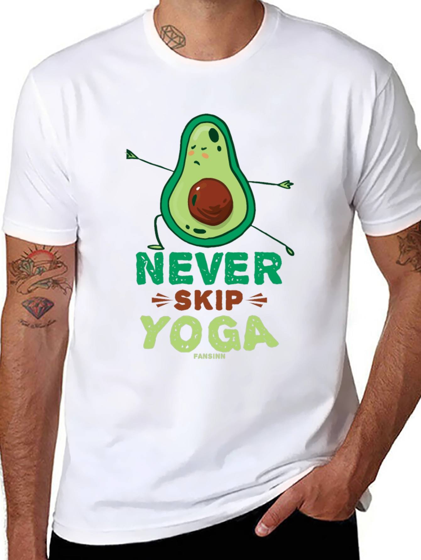 Never Skip Yoga Avocado Graphic Tee