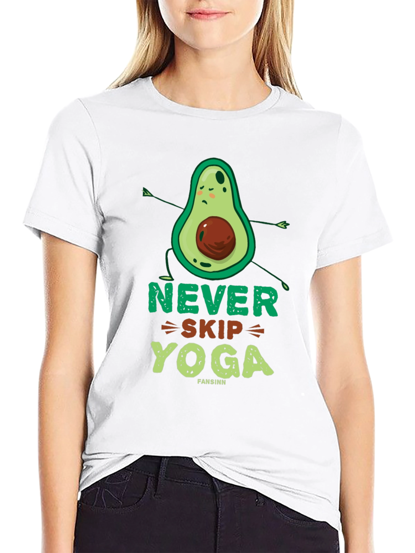 Never Skip Yoga Avocado Graphic Tee