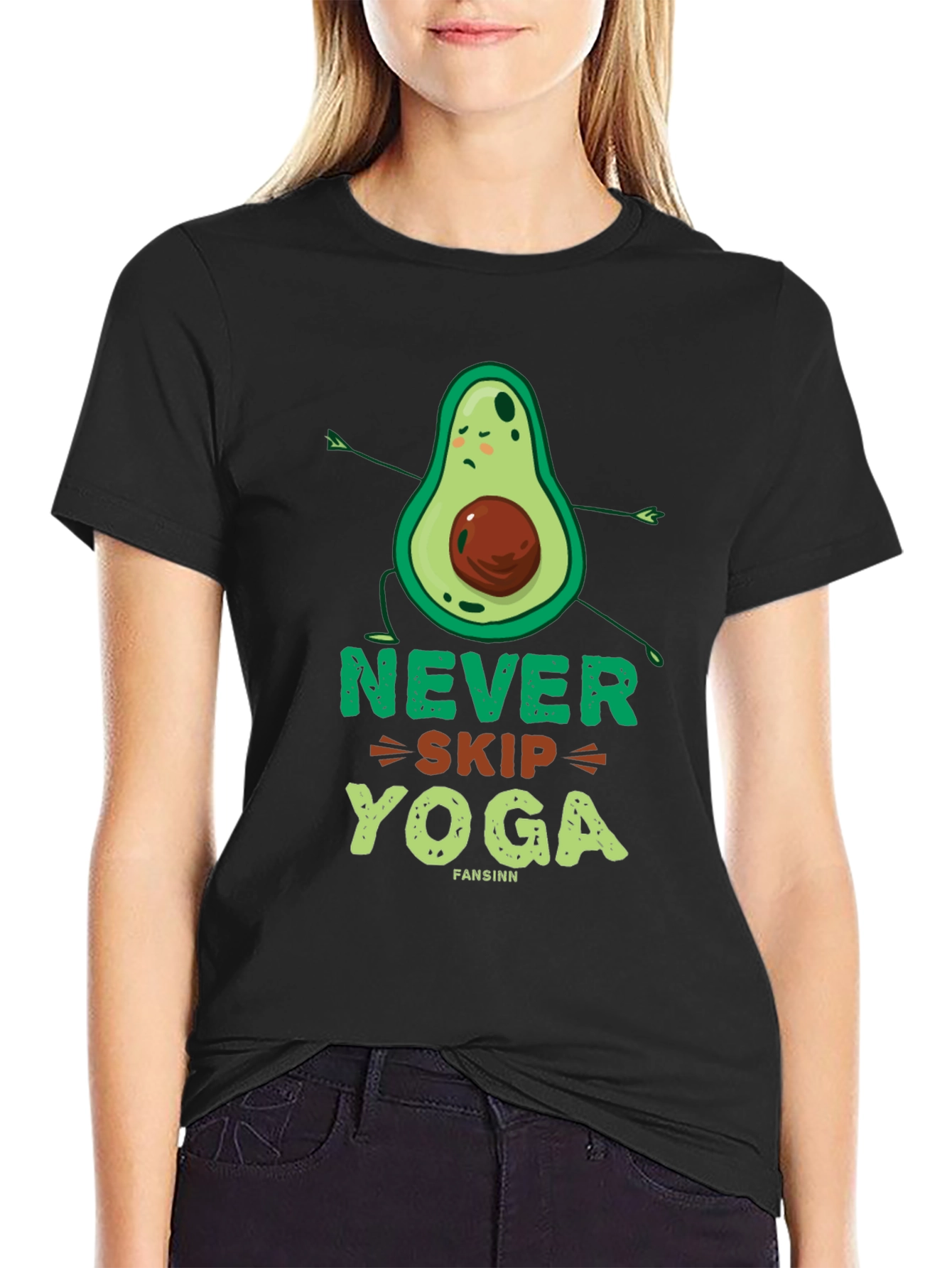 Never Skip Yoga Avocado Graphic Tee