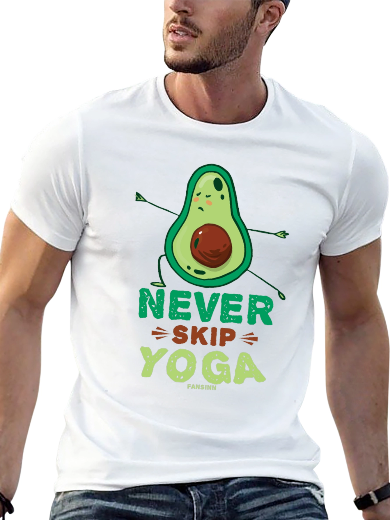 Never Skip Yoga Avocado Graphic Tee