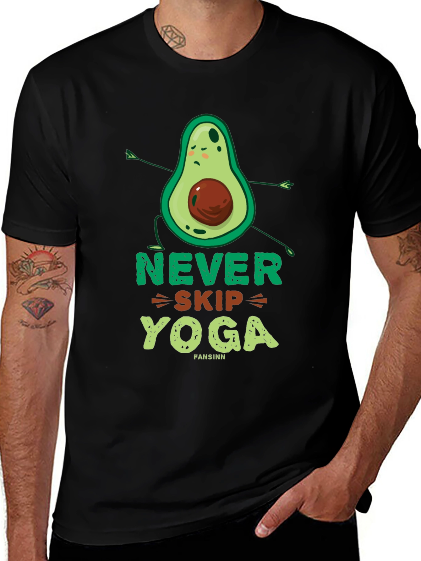 Never Skip Yoga Avocado Graphic Tee