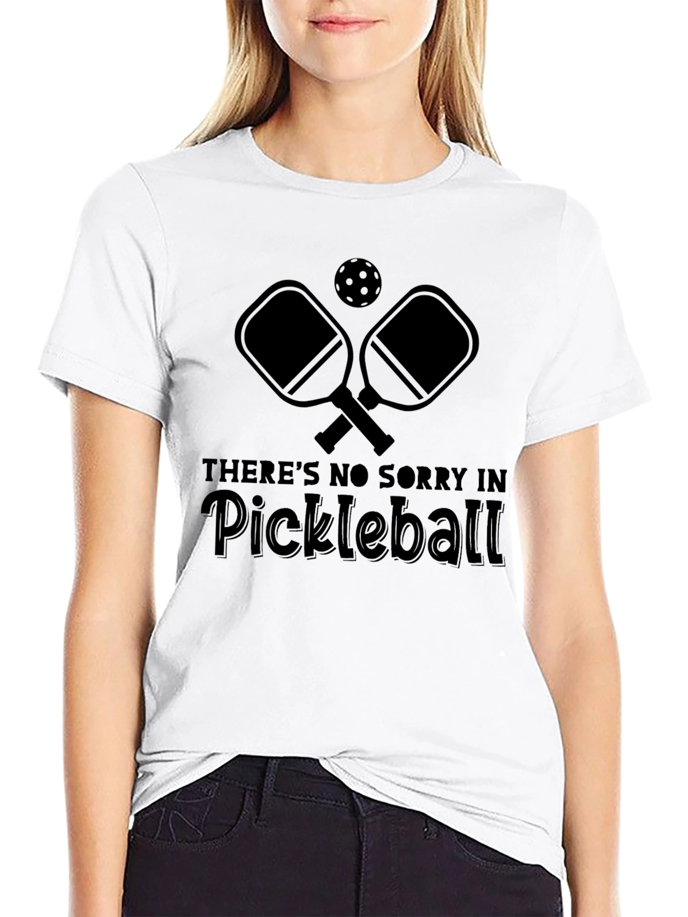 Pickleball T-Shirt: No Sorry in Pickleball Graphic Tee