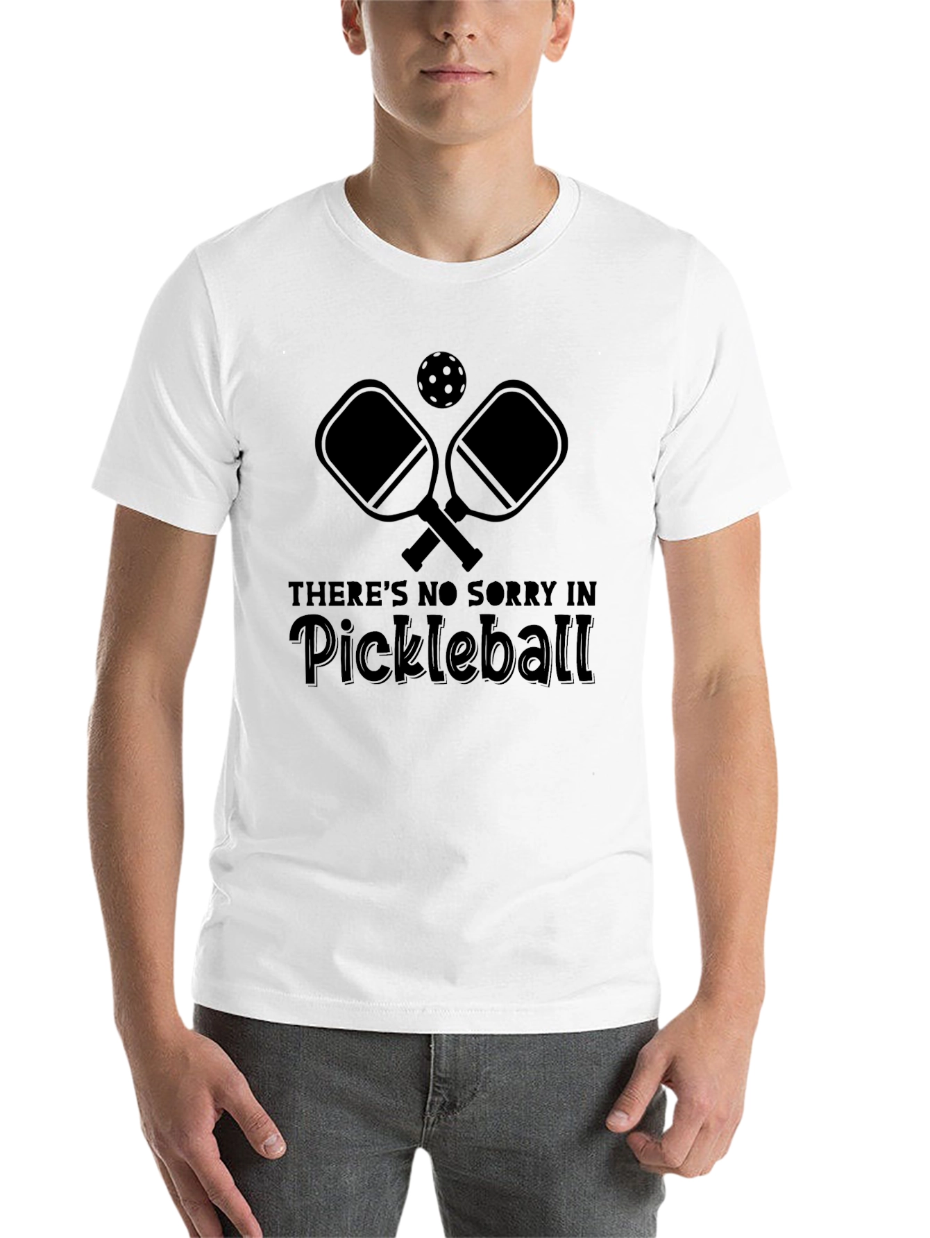 Pickleball T-Shirt: No Sorry in Pickleball Graphic Tee