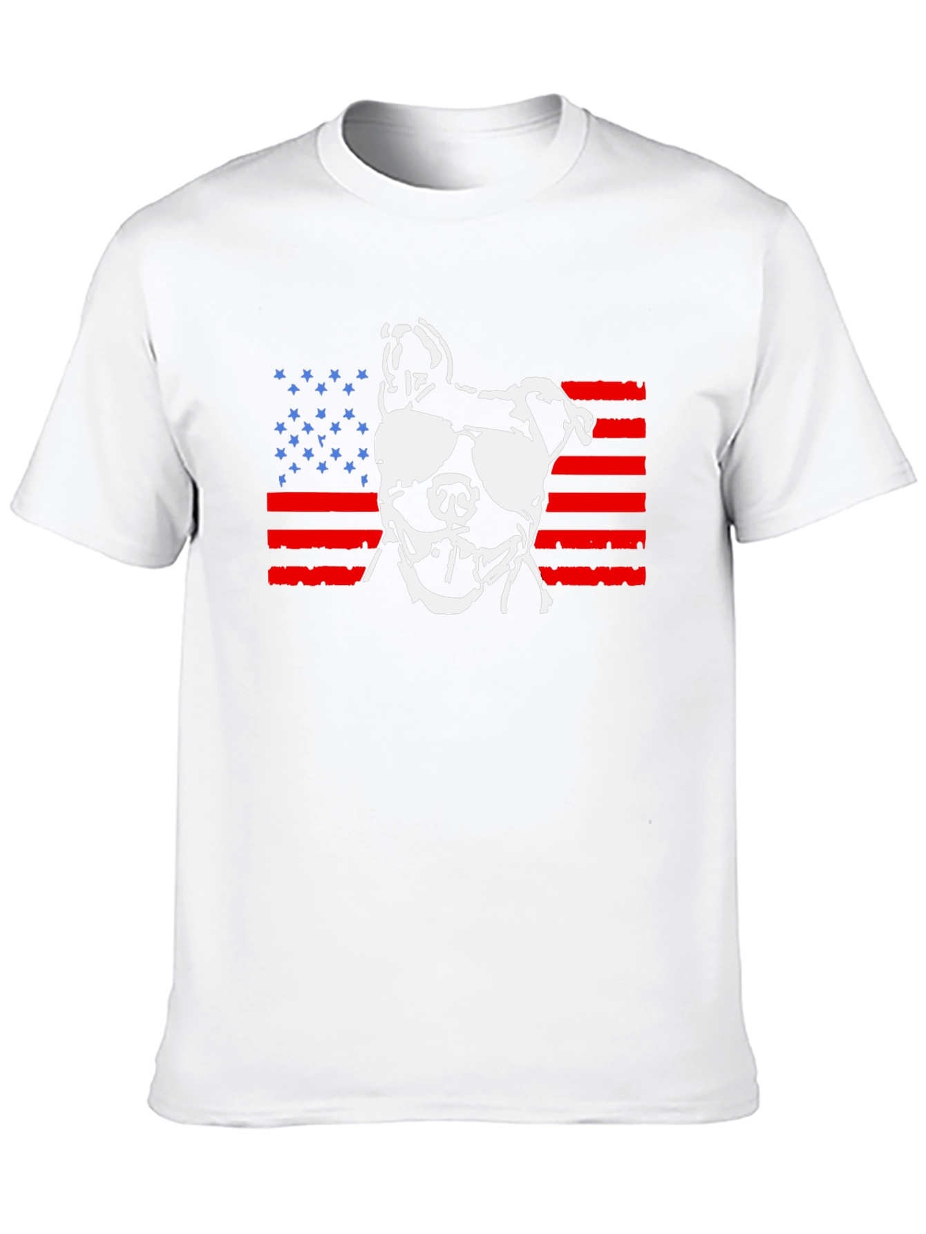 Patriotic Pitbull T-Shirt - USA Dog Lover Tee