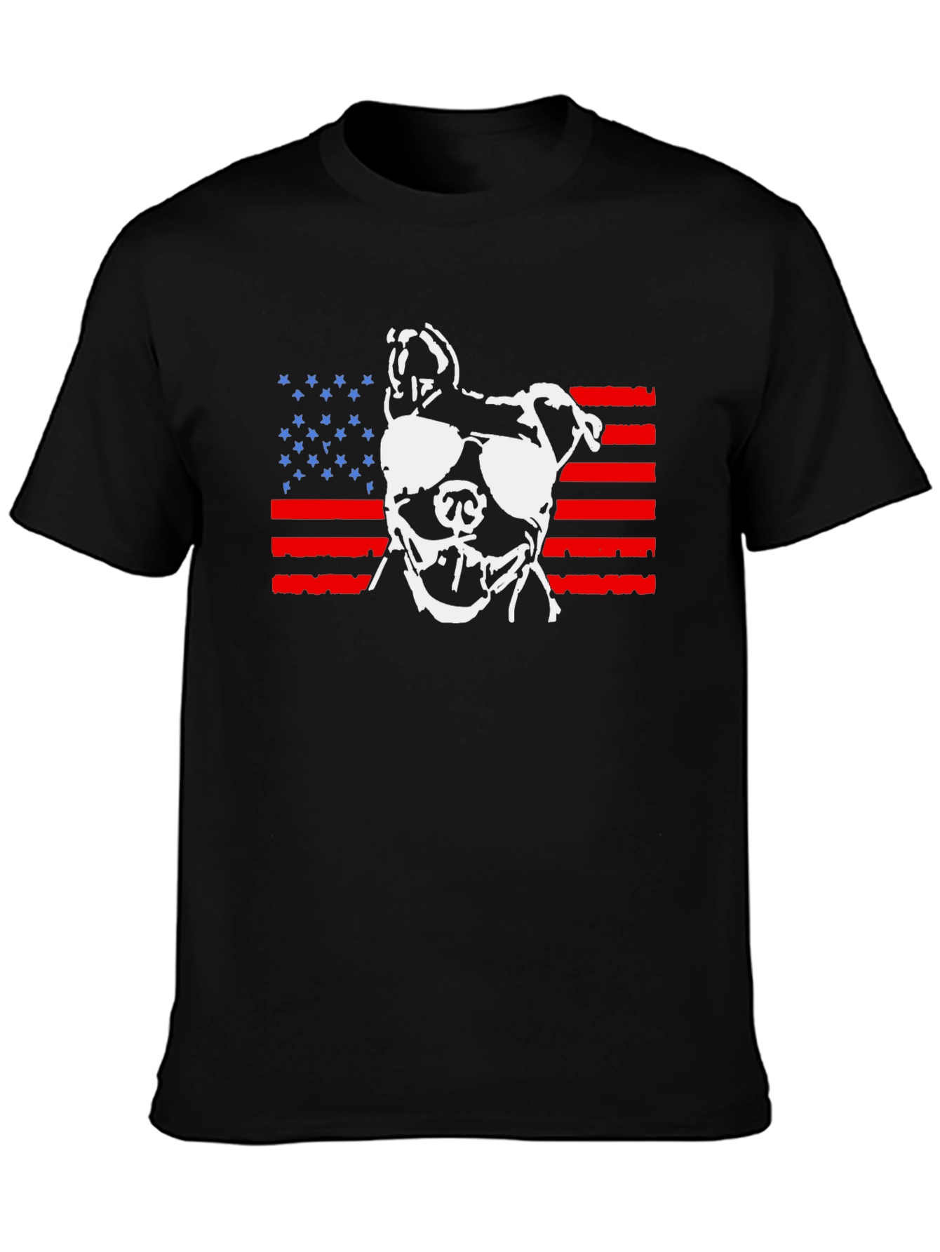 Patriotic Pitbull T-Shirt - USA Dog Lover Tee