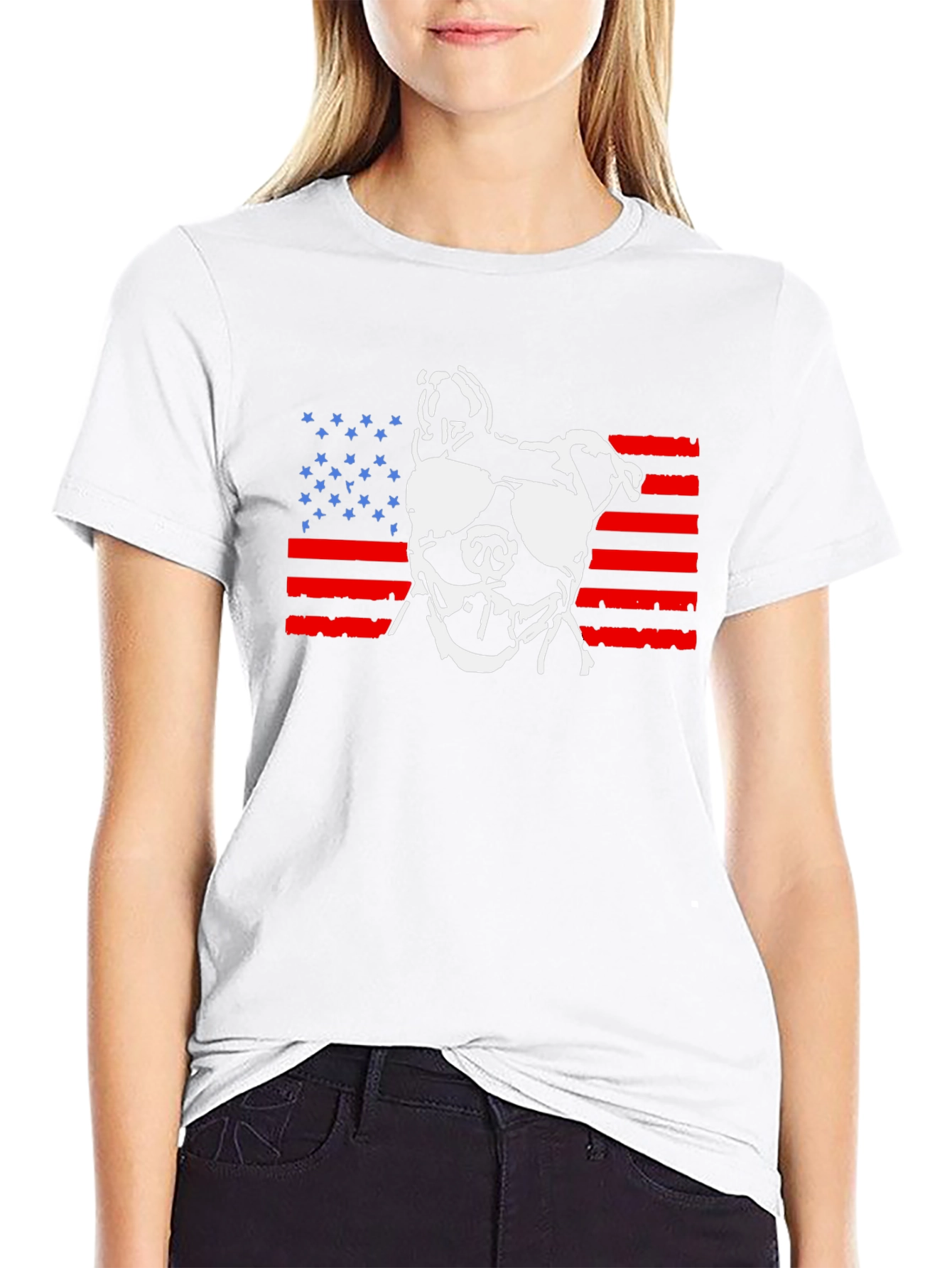 Patriotic Pitbull T-Shirt - USA Dog Lover Tee