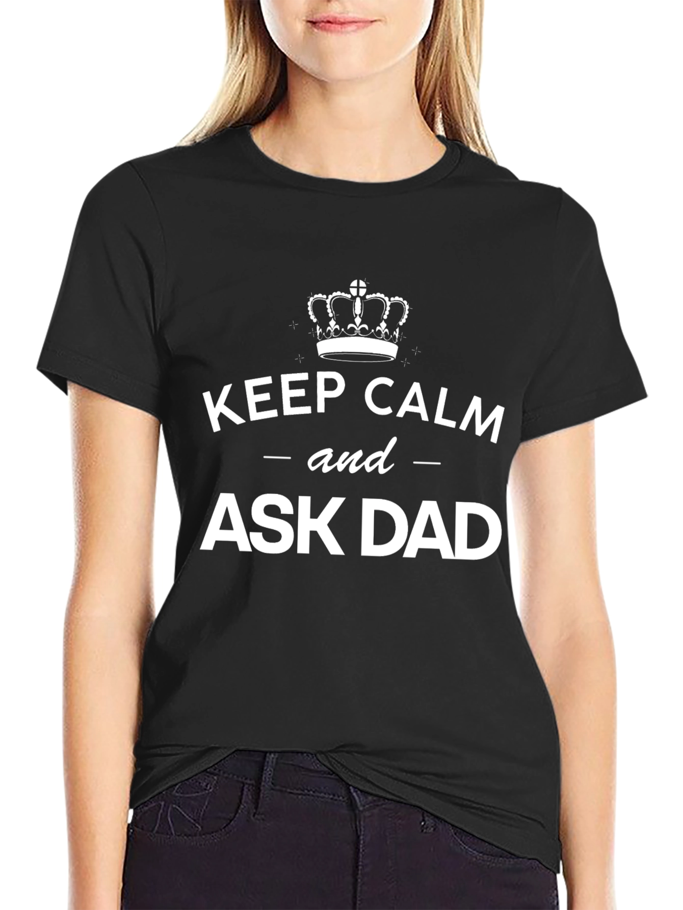 Keep Calm and Ask Dad T-Shirt Funny Dad Tee