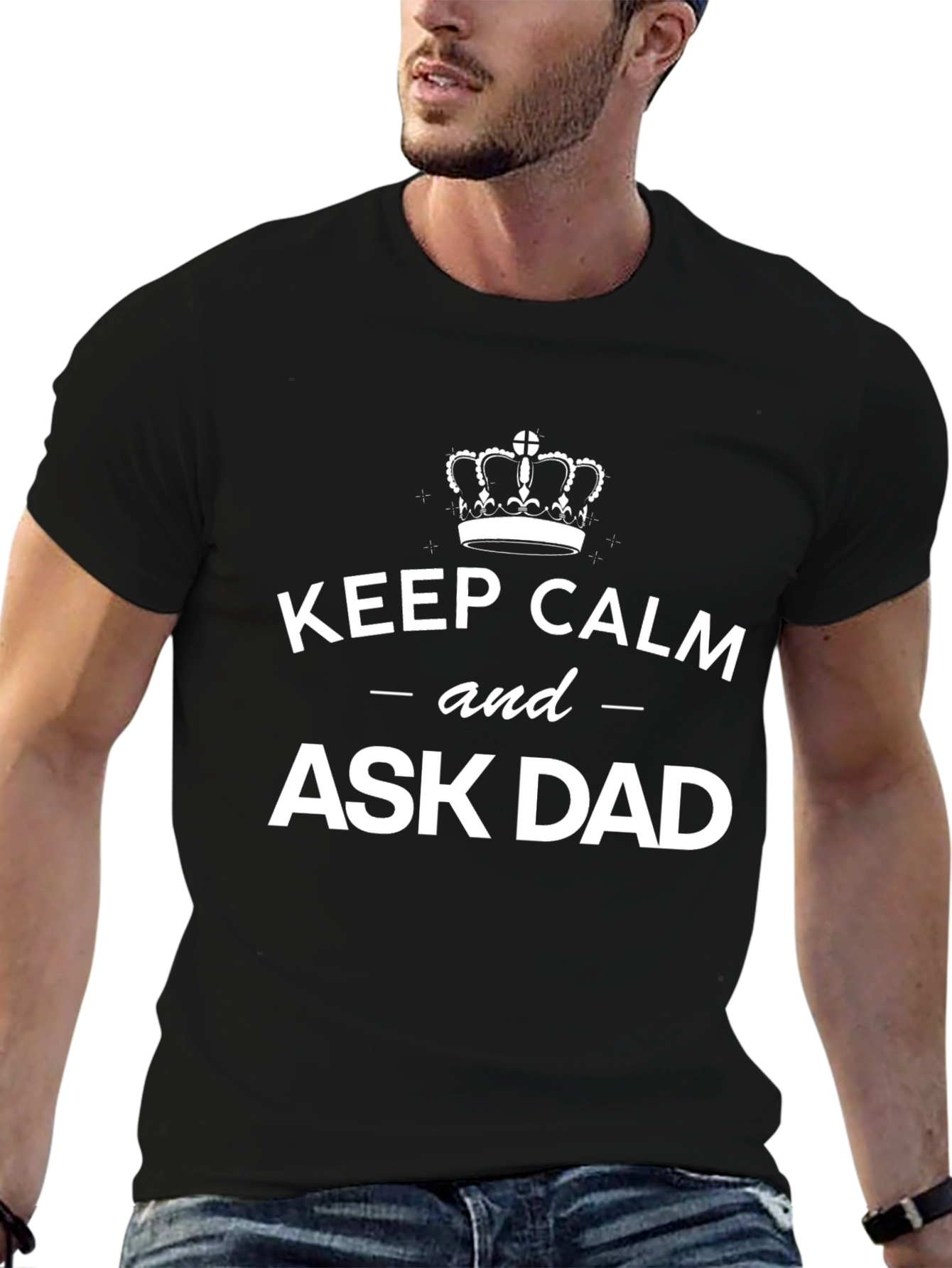 Keep Calm and Ask Dad T-Shirt Funny Dad Tee